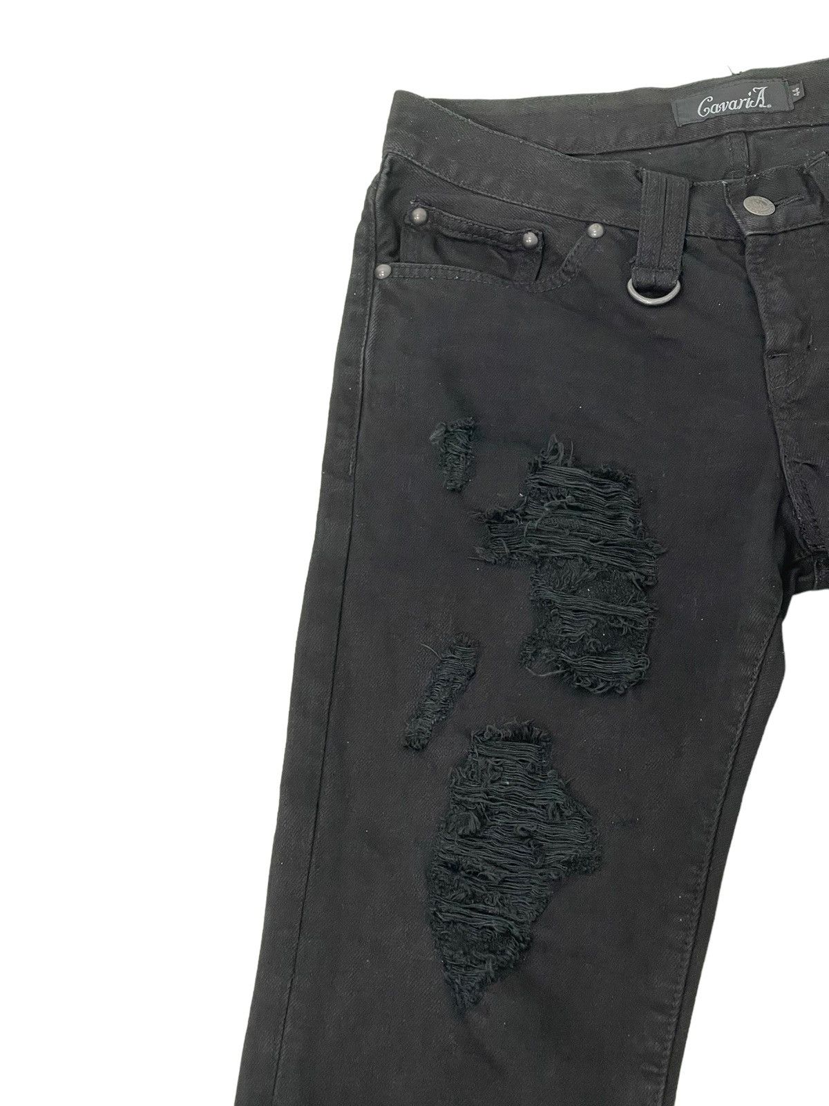 Japanese Brand Slim Jeans CavariA Distress Boro Denim Layered 5🟦3 Size US 30 / EU 46 - 10 Thumbnail