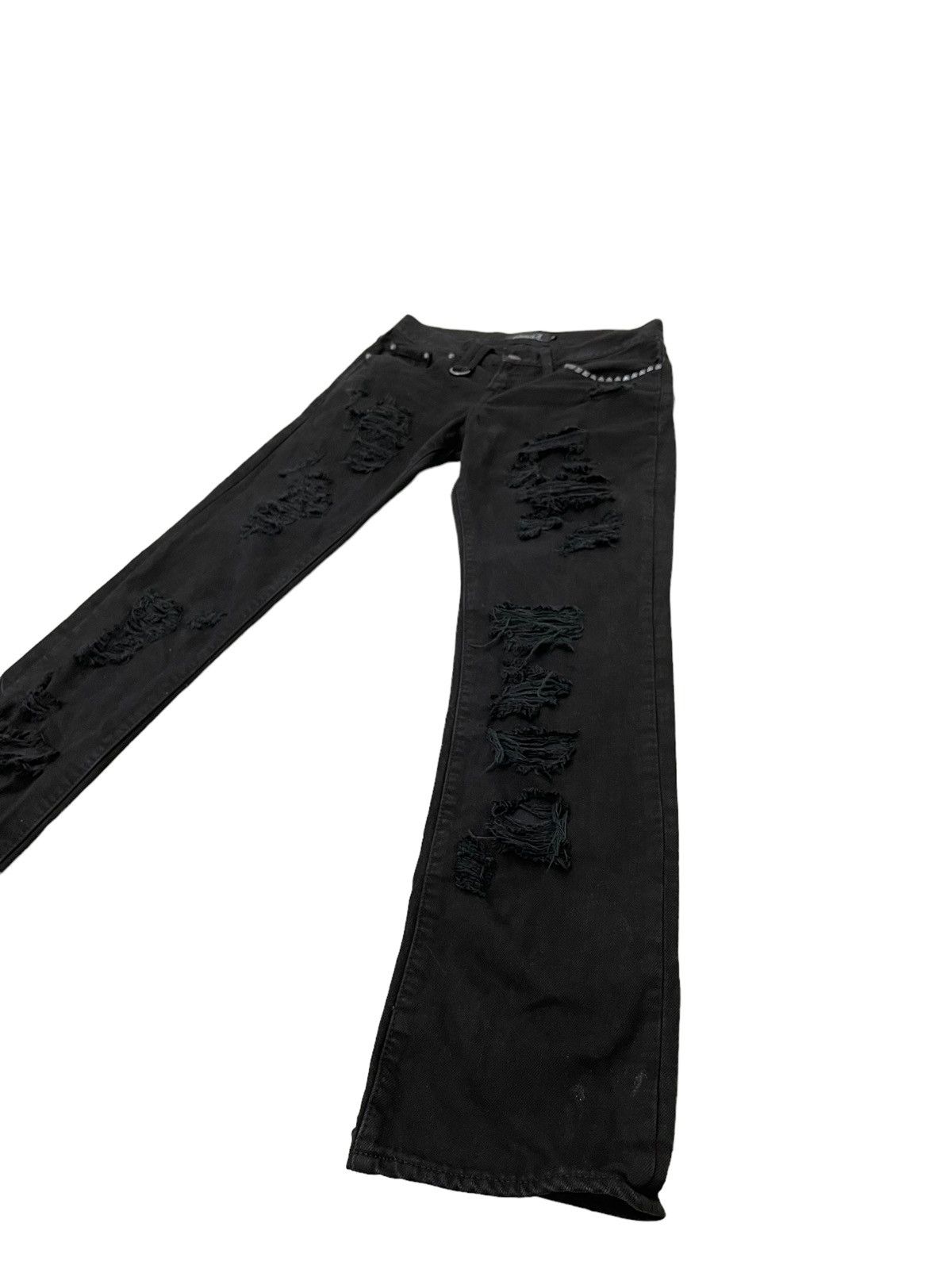 Japanese Brand Slim Jeans CavariA Distress Boro Denim Layered 5🟦3 Size US 30 / EU 46 - 2 Thumbnail