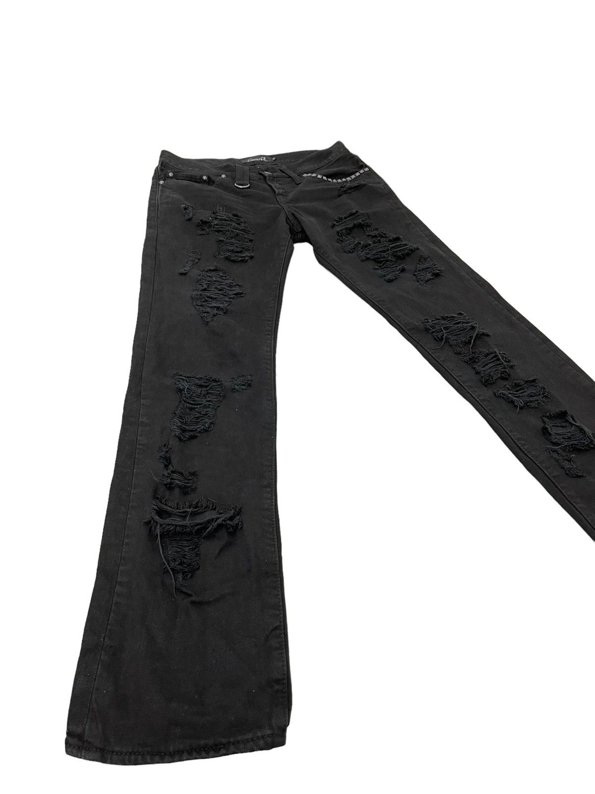 Japanese Brand Slim Jeans CavariA Distress Boro Denim Layered 5🟦3 Size US 30 / EU 46 - 1 Thumbnail