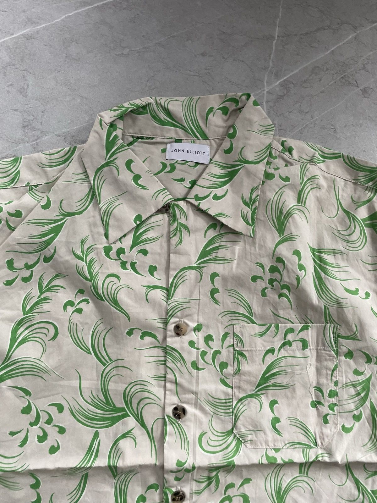 John Elliott Convertible collar printed shirt size 2 Size US M / EU 48-50 / 2 - 3 Thumbnail