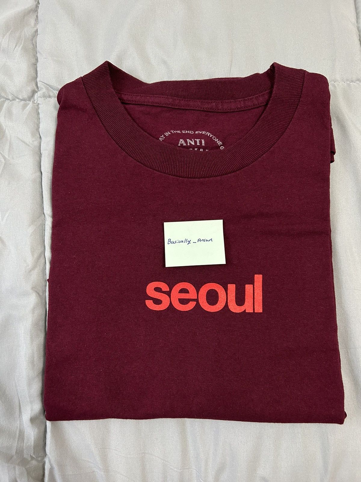 Anti Social Social Club Anti Social Social Club Seoul T shirt Maroon Size US M / EU 48-50 / 2 - 1 Thumbnail