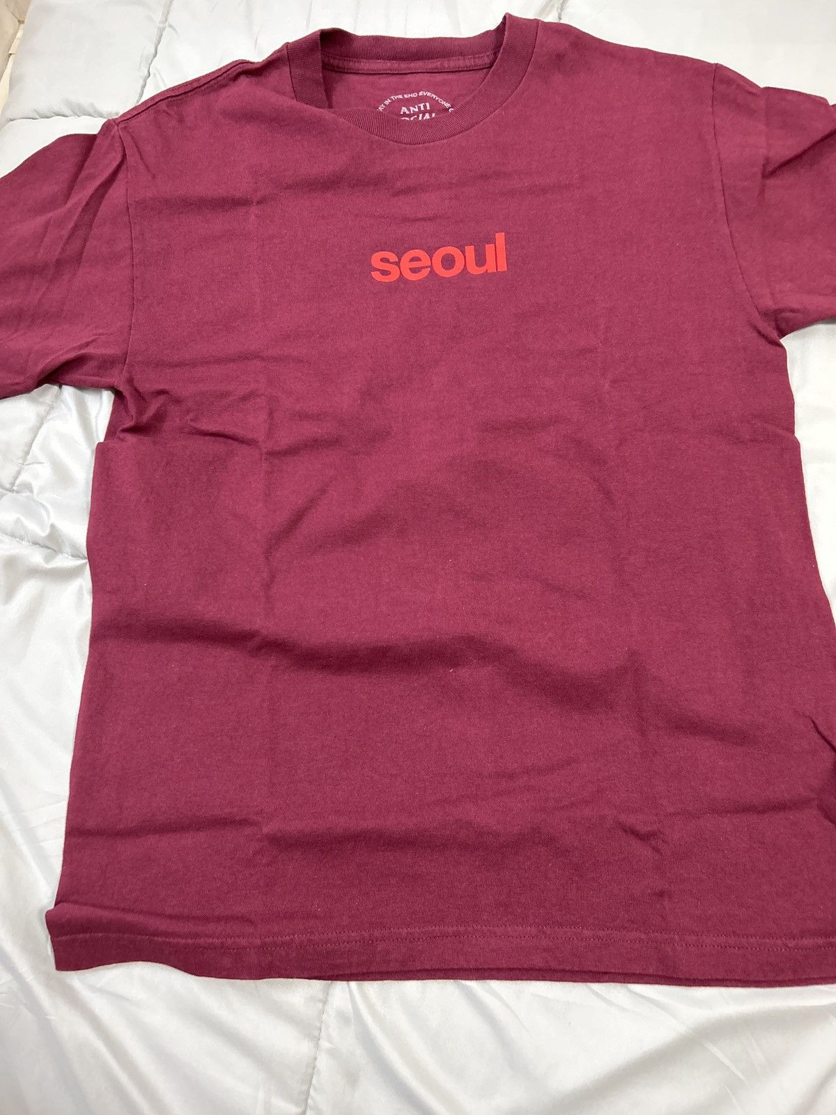Anti Social Social Club Anti Social Social Club Seoul T shirt Maroon Size US M / EU 48-50 / 2 - 2 Thumbnail