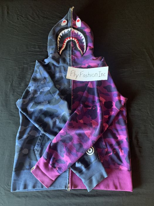 Bape hoodie clearance blue and purple