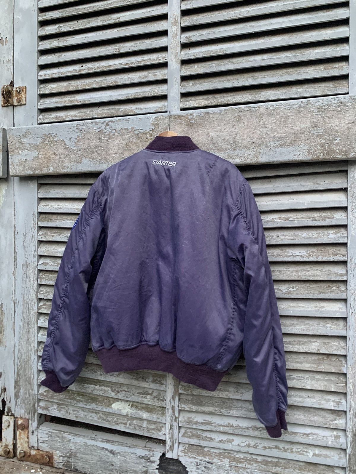 Vintage 🪖Vintage Sun Faded STARTER AMERICAN SPORT Bomber Jacket Size US L / EU 52-54 / 3 - 8 Thumbnail
