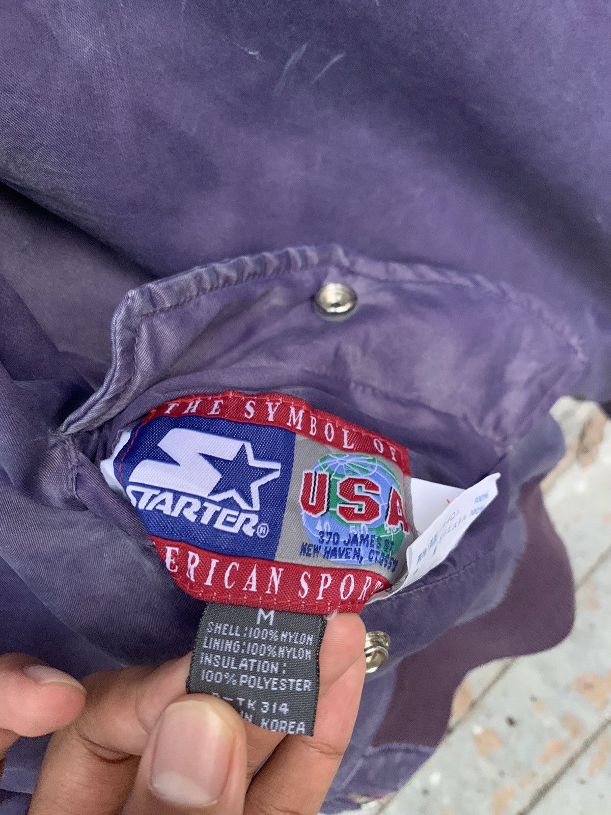 Vintage 🪖Vintage Sun Faded STARTER AMERICAN SPORT Bomber Jacket Size US L / EU 52-54 / 3 - 10 Thumbnail