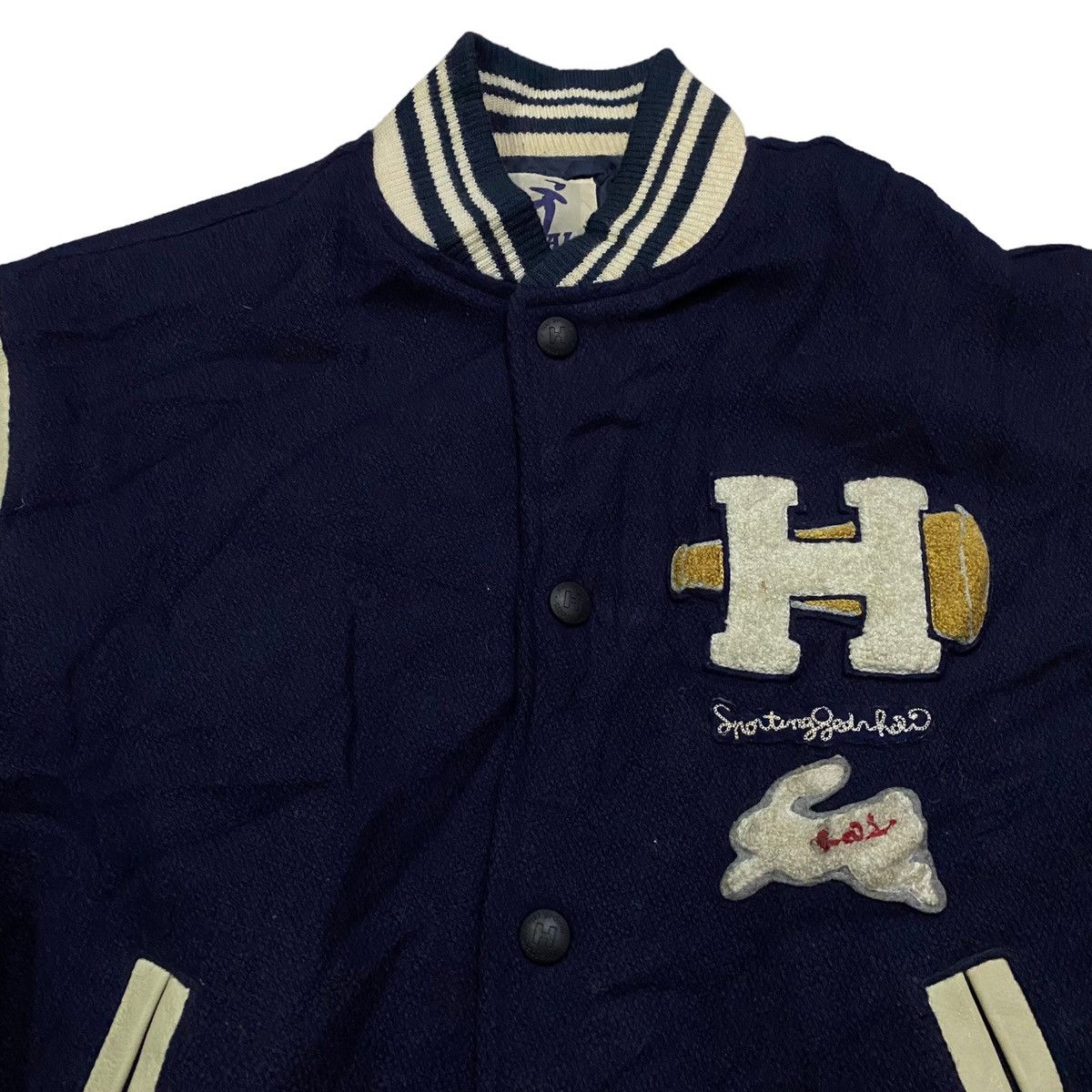 Hai Sporting Gear Vintage Hai Sporting Gear Varsity Leather Jacket Size US M / EU 48-50 / 2 - 3 Thumbnail