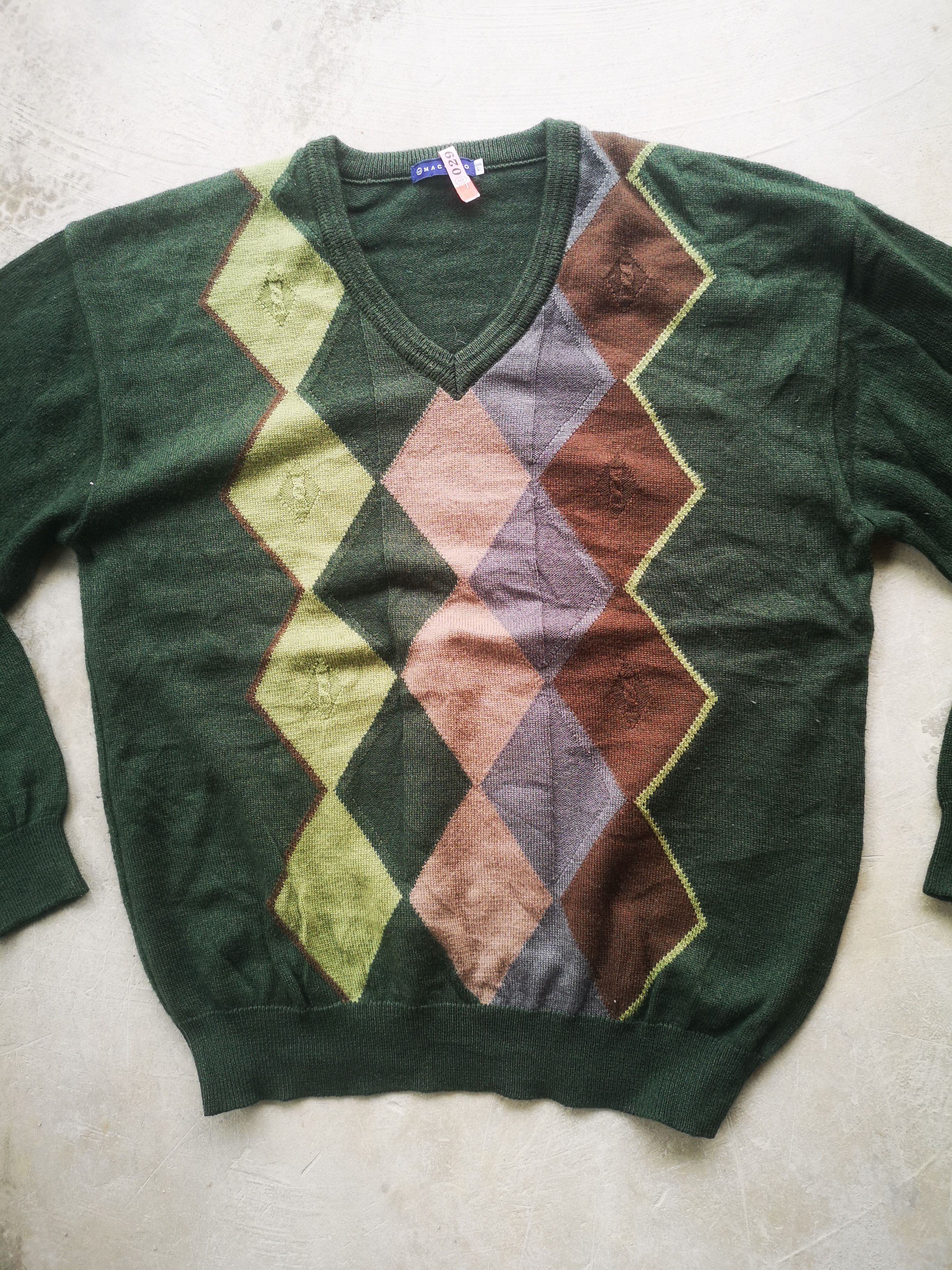 Designer × Japanese Brand × Vintage Macchio Knitwear Sweatshirt (wool) Size US L / EU 52-54 / 3 - 3 Thumbnail