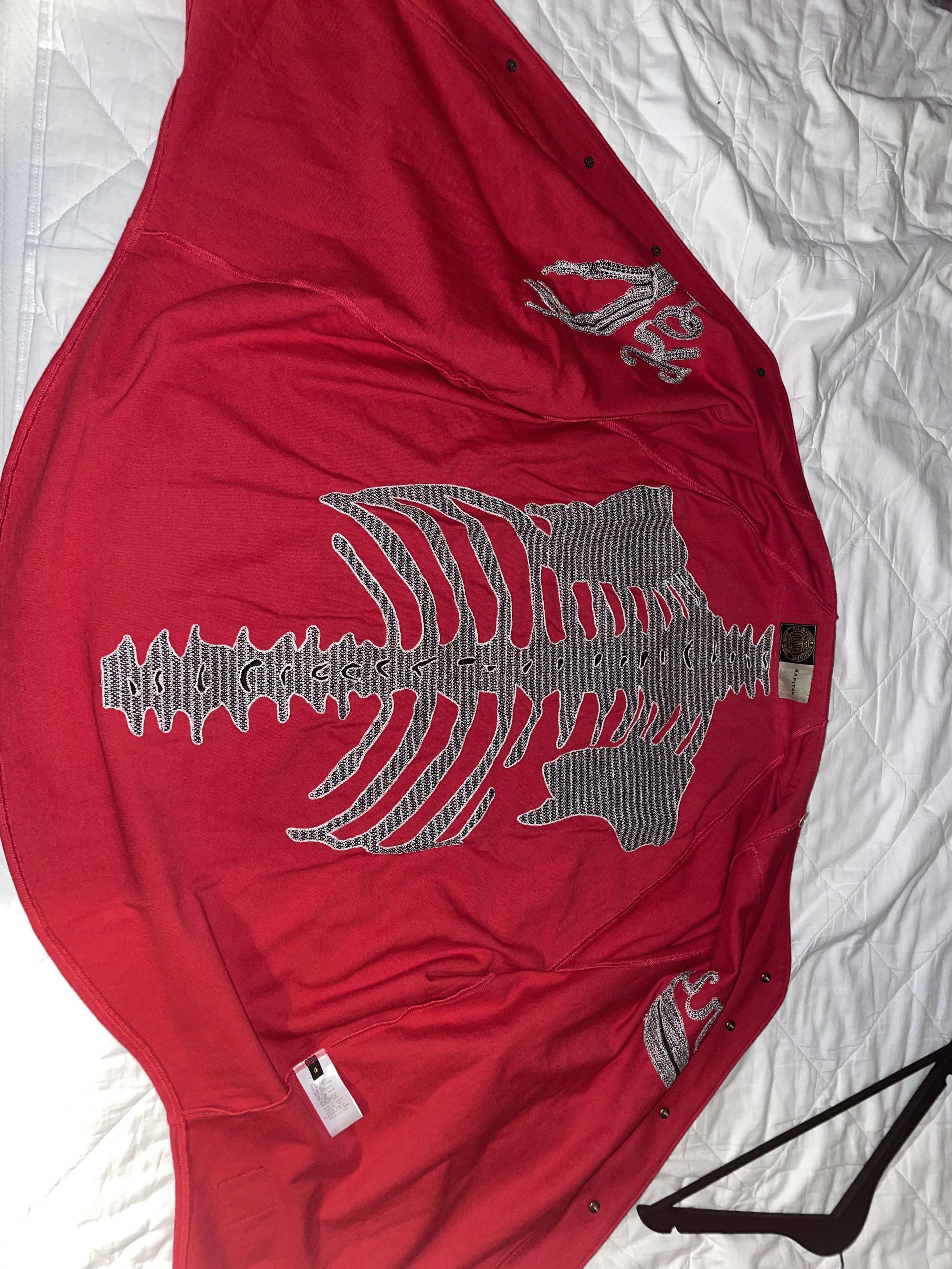 Kapital Kapital Densed Jersey Baseball Shirt, Bone. Size US XL / EU 56 / 4 - 2 Thumbnail