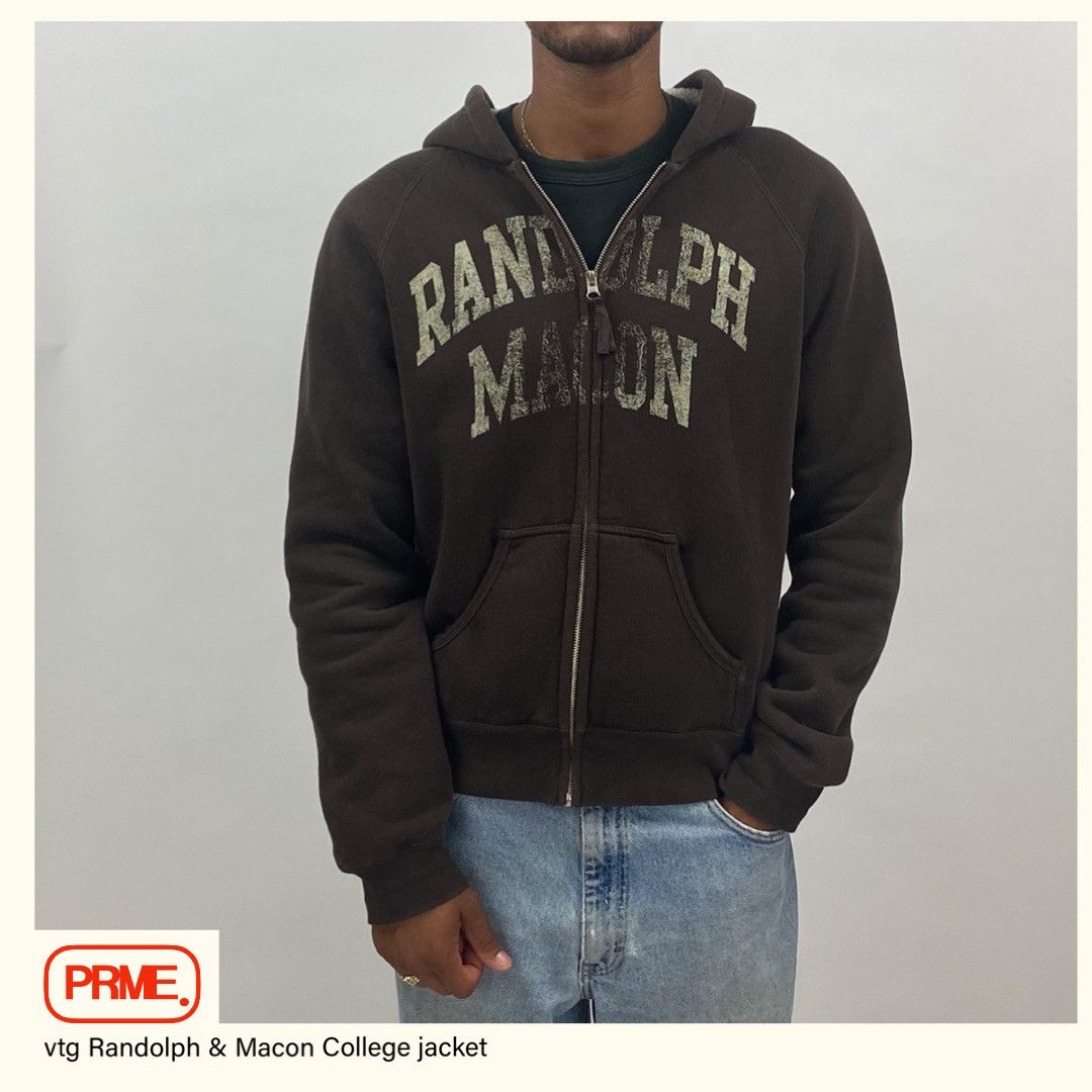 Vintage vintage Y2K RANDOLPH & MACON COLLEGE Spellout sweater hoodie Size US XL / EU 56 / 4 - 1 Thumbnail