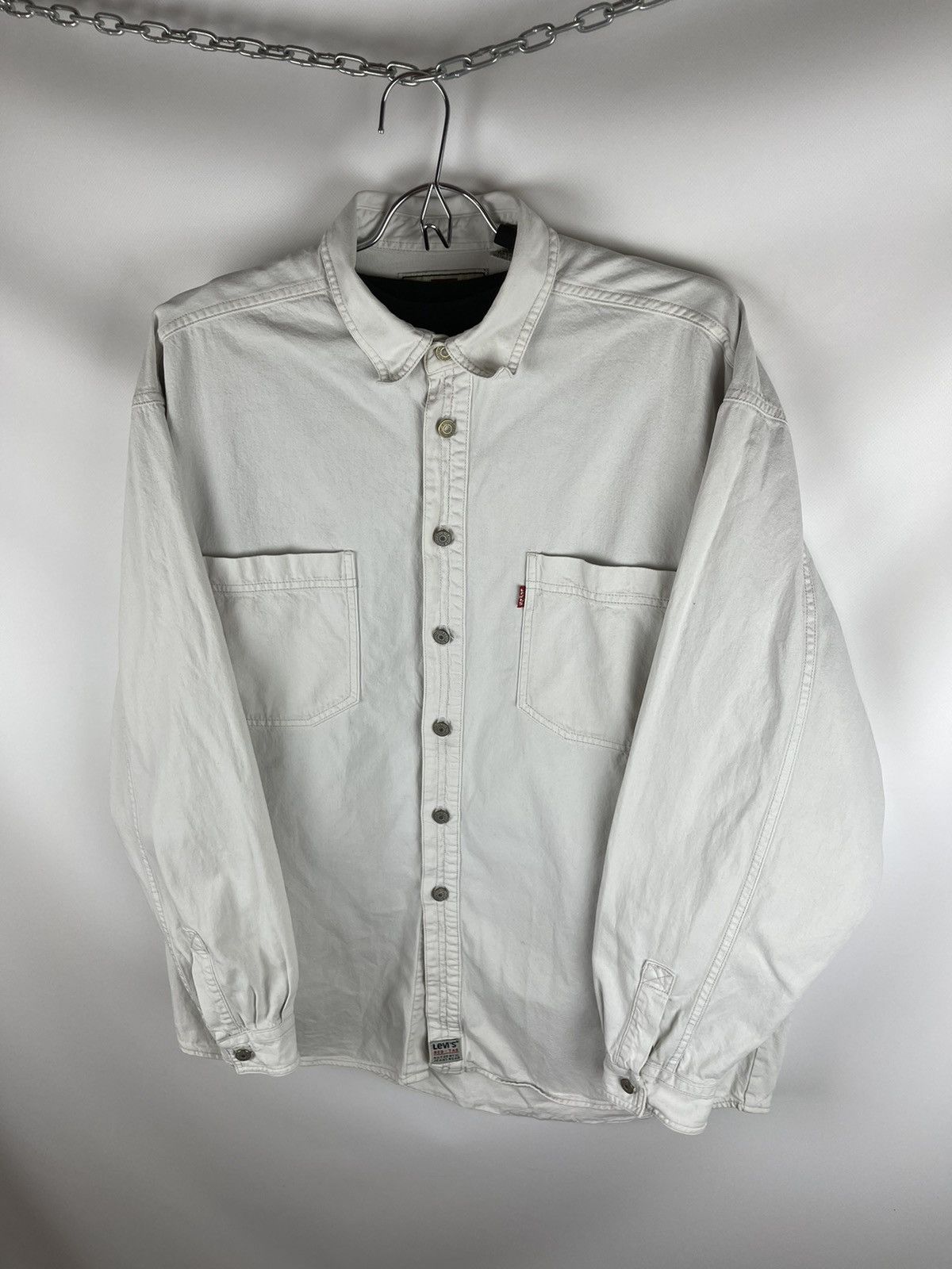 Levi's Levi’s red tab vintage 90s white oversized shirt overshirt Size US L / EU 52-54 / 3 - 11 Thumbnail