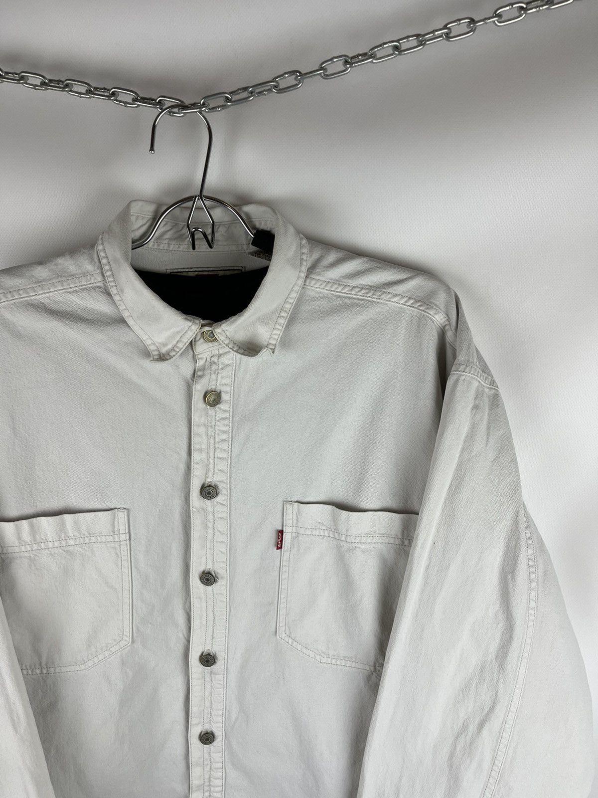 Levi's Levi’s red tab vintage 90s white oversized shirt overshirt Size US L / EU 52-54 / 3 - 1 Thumbnail