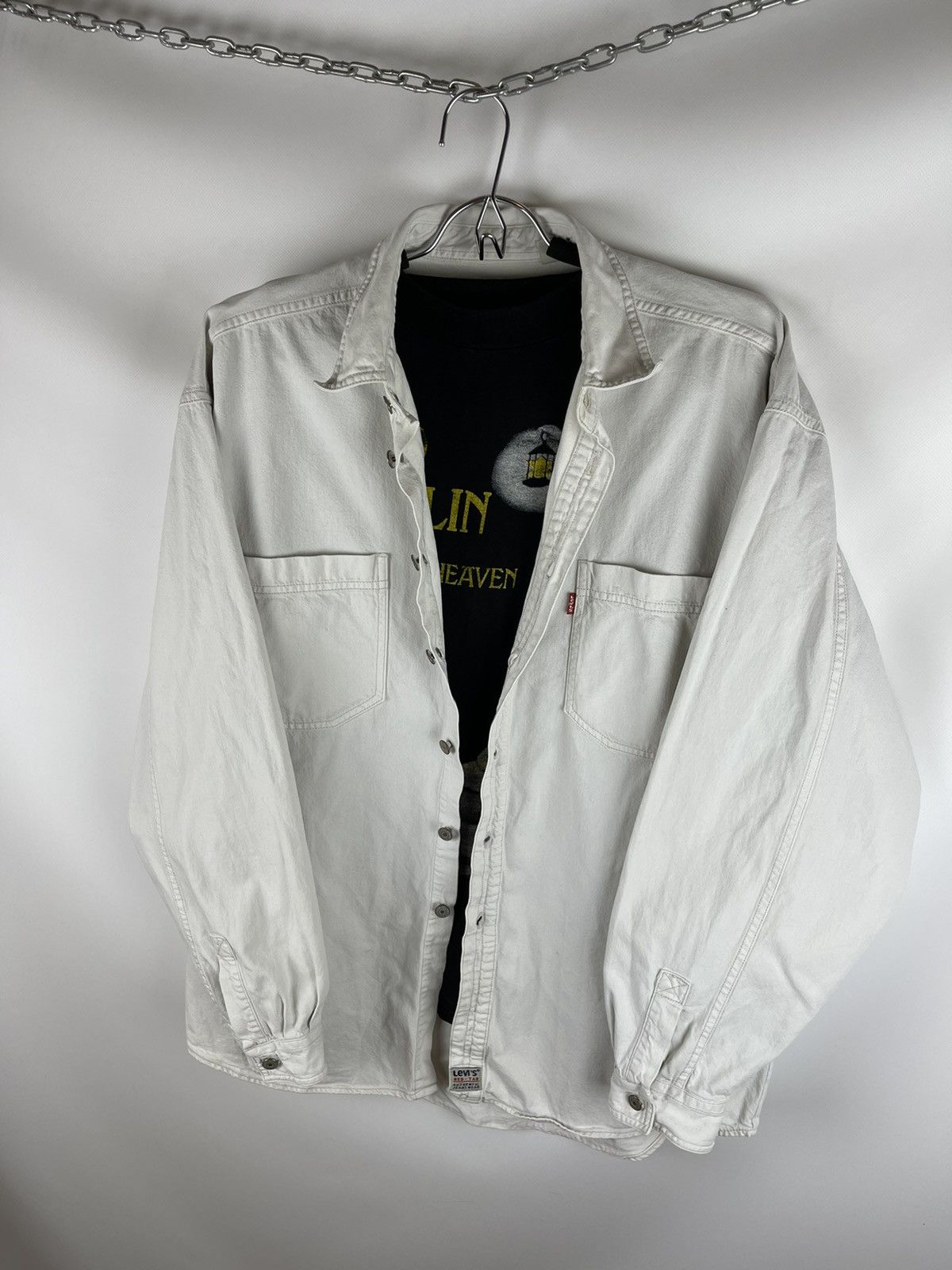 Levi's Levi’s red tab vintage 90s white oversized shirt overshirt Size US L / EU 52-54 / 3 - 2 Thumbnail