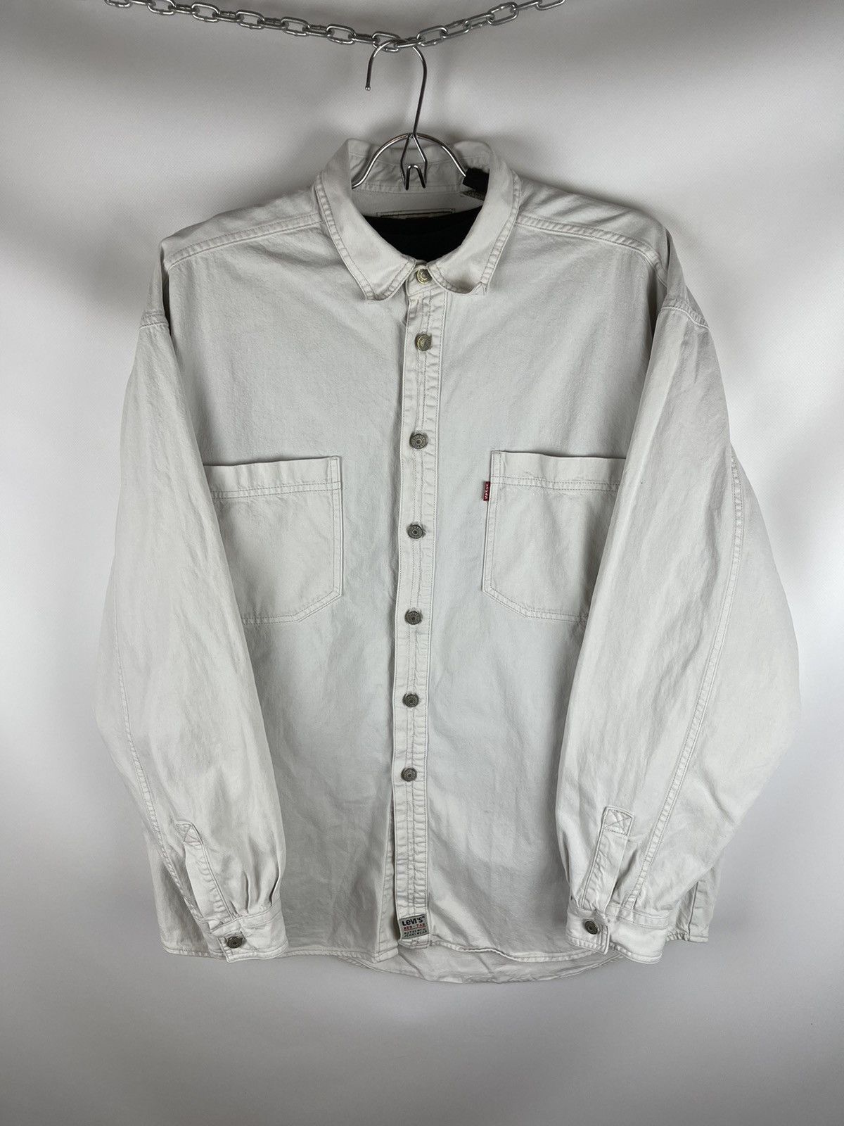 Levi's Levi’s red tab vintage 90s white oversized shirt overshirt Size US L / EU 52-54 / 3 - 10 Thumbnail