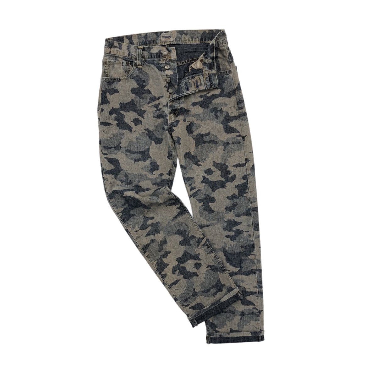 Eternal 🔥Kojima Kurashiki Eternal Distressed Camo-Print Jeans Size US 30 / EU 46 - 7 Thumbnail