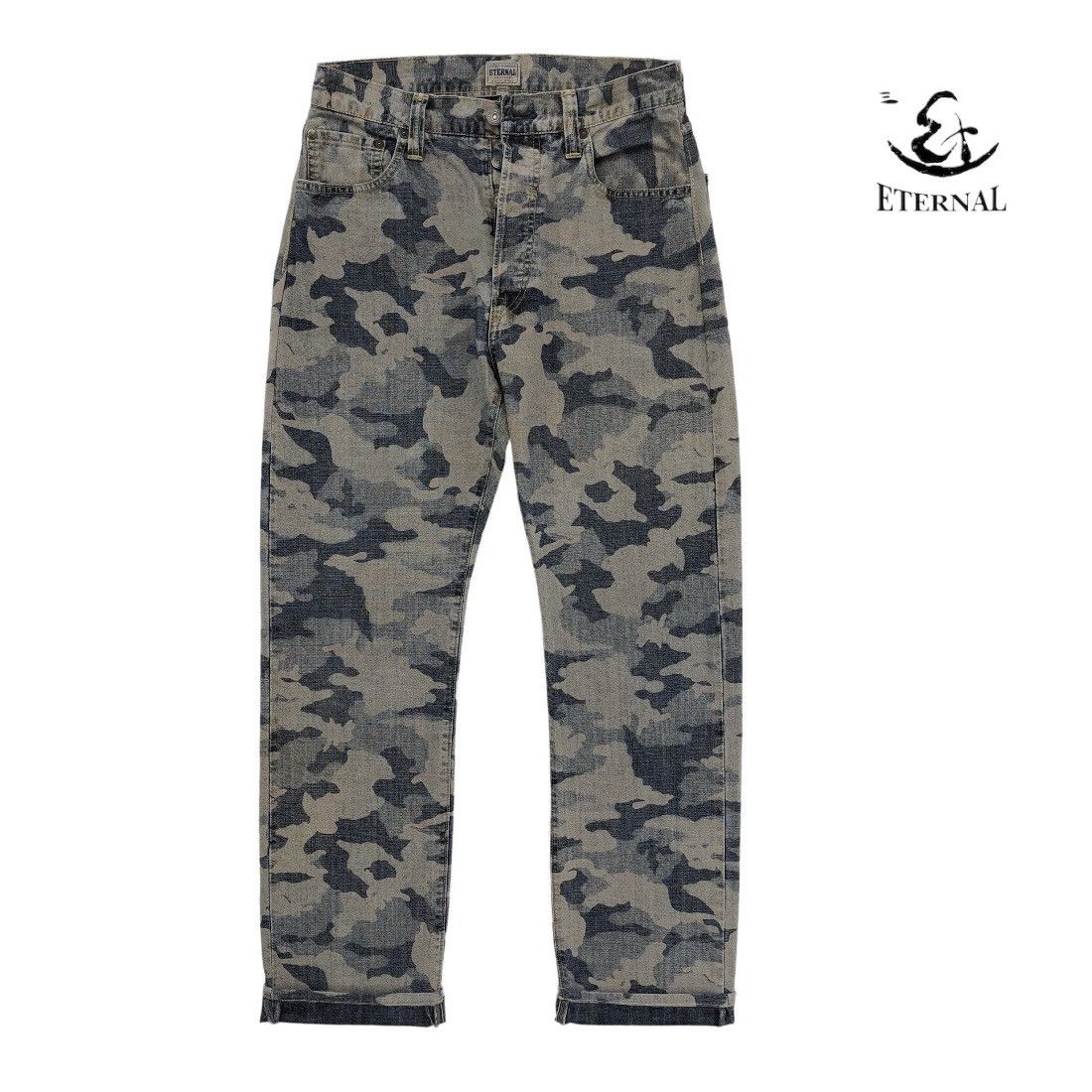 Eternal 🔥Kojima Kurashiki Eternal Distressed Camo-Print Jeans Size US 30 / EU 46 - 1 Thumbnail