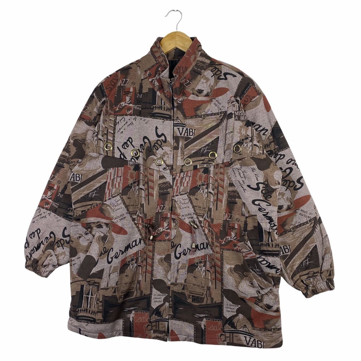 Vintage VINTAGE GERMAX CLASSIC RETRO DESIGN OVER PRINT JACKET Size US L / EU 52-54 / 3 - 4 Thumbnail
