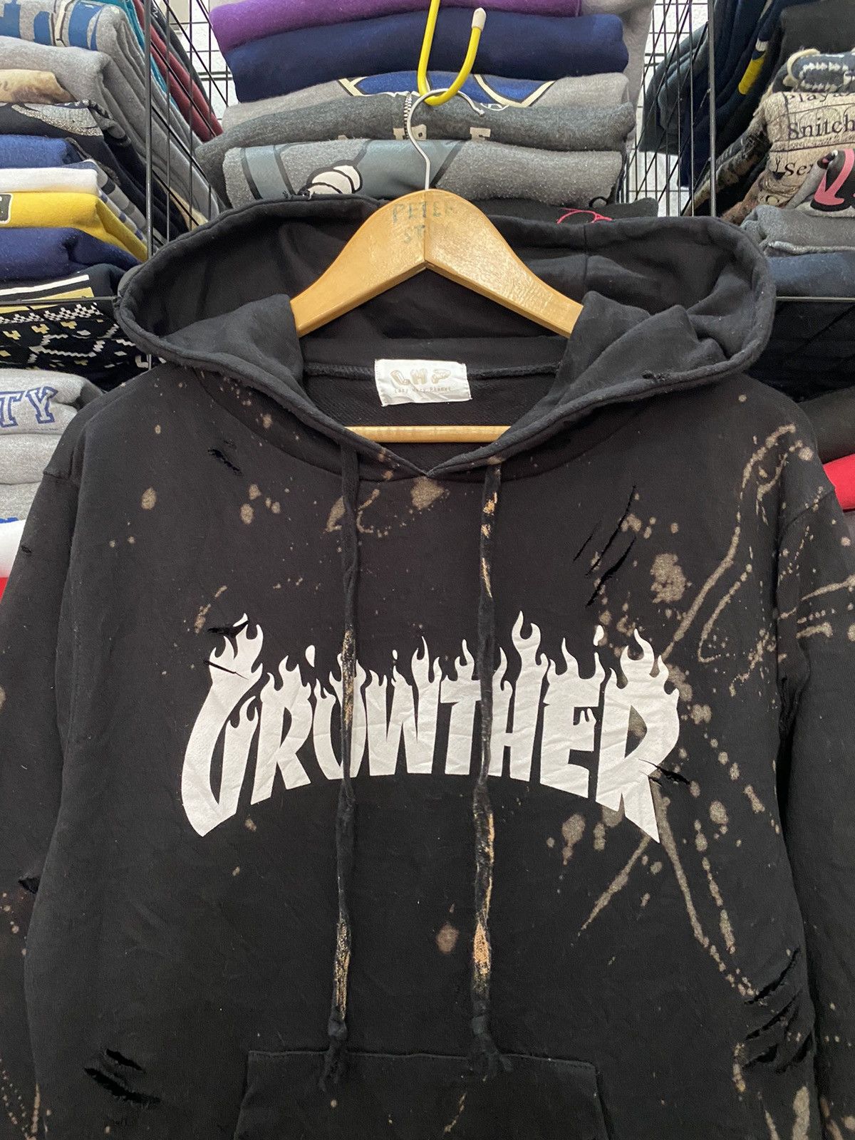 Japanese Brand LHP GROWTHER DISTRESS HODDIES Size US L / EU 52-54 / 3 - 2 Thumbnail