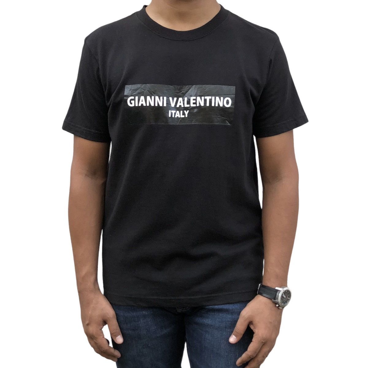 Gianni Valentino Authentic Gianni Valentino Italy Box Logo Tee Size US M / EU 48-50 / 2 - 2 Thumbnail