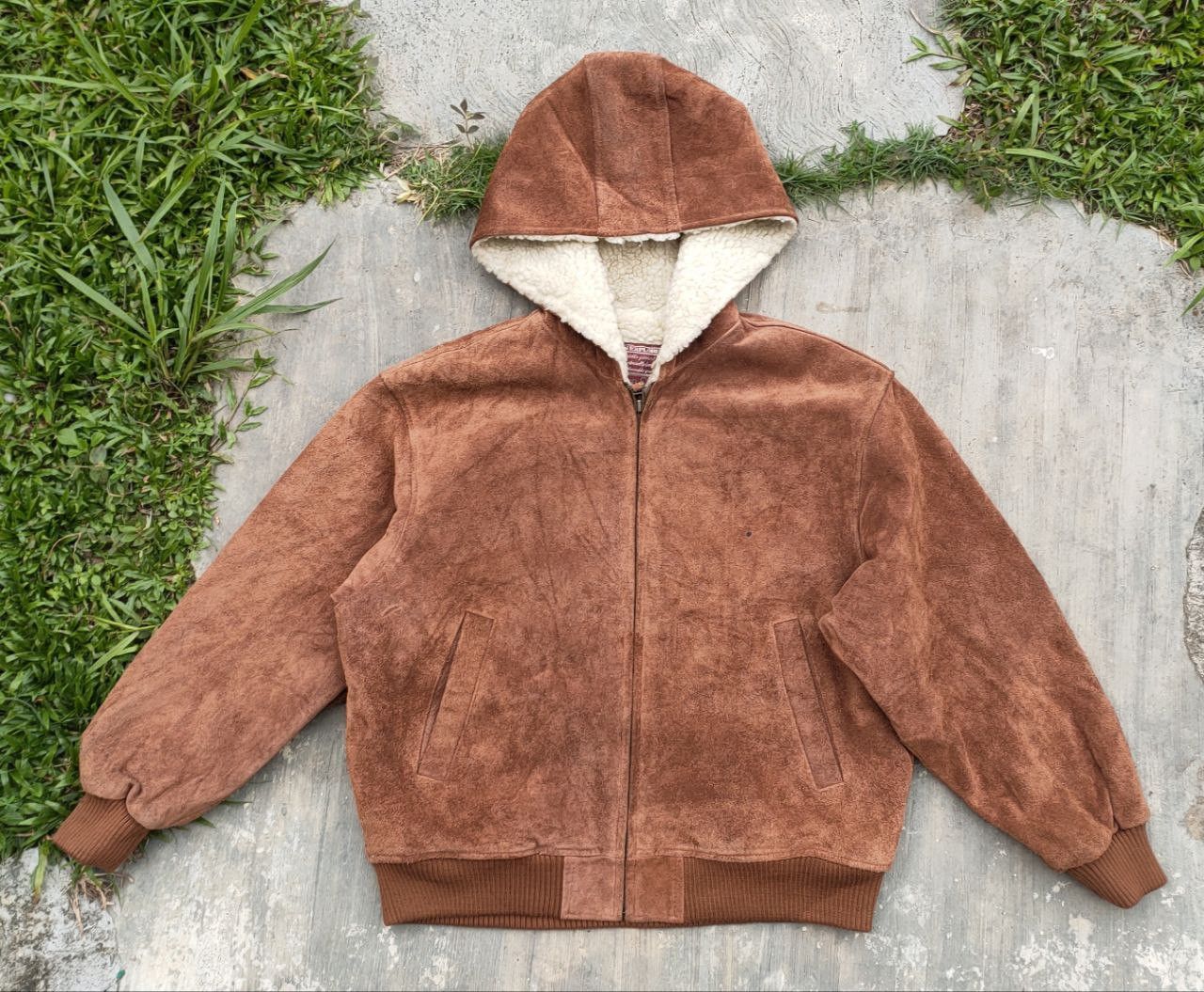 Genuine Leather ❎ Vintage Leather hoodie JAcket Size US M / EU 48-50 / 2 - 1 Thumbnail