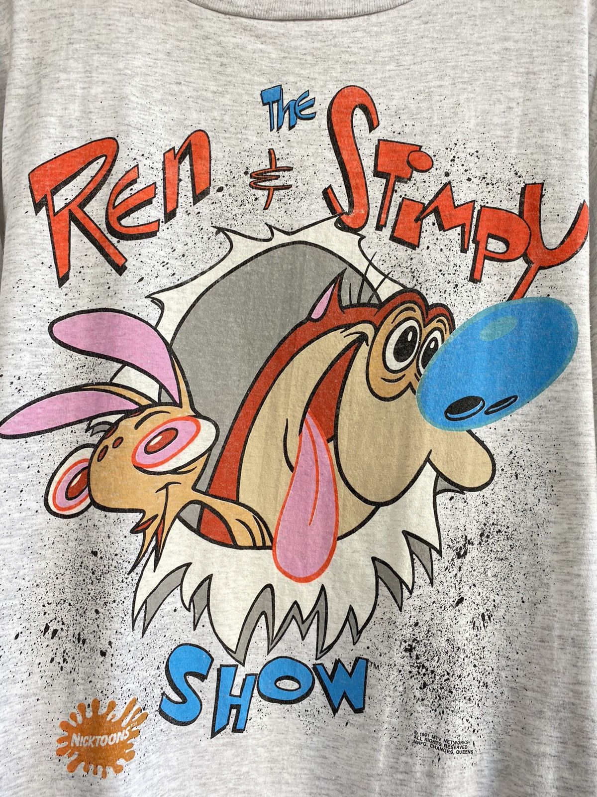 Nickelodeon × Vintage Vintage 1991 Ren & Stimpy show MTV Nickelodeon promo tee Size US XL / EU 56 / 4 - 3 Thumbnail