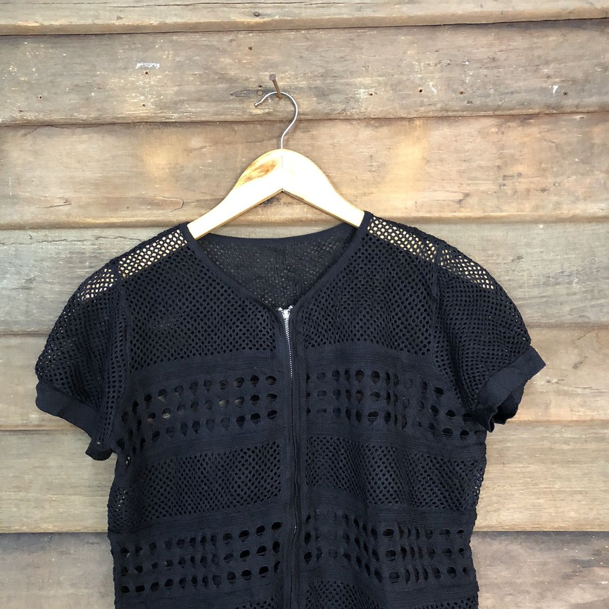 Grailed Isabey In Paris Mesh Net Crochet Knitwear Cardigan #7195 Size S / US 4 / IT 40 - 2 Thumbnail