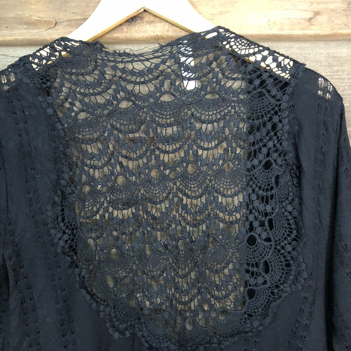 Japanese Brand Ms Bella D Mesh Net Crochet Knitwear Cardigan #7199 Size M / US 6-8 / IT 42-44 - 11 Thumbnail