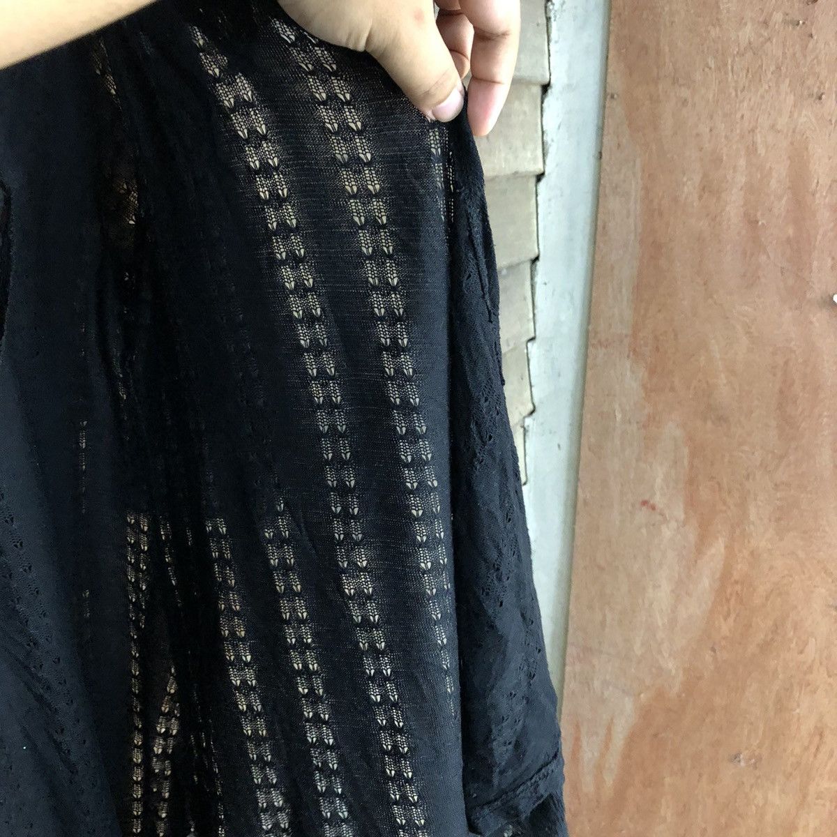Japanese Brand Ms Bella D Mesh Net Crochet Knitwear Cardigan #7199 Size M / US 6-8 / IT 42-44 - 7 Thumbnail