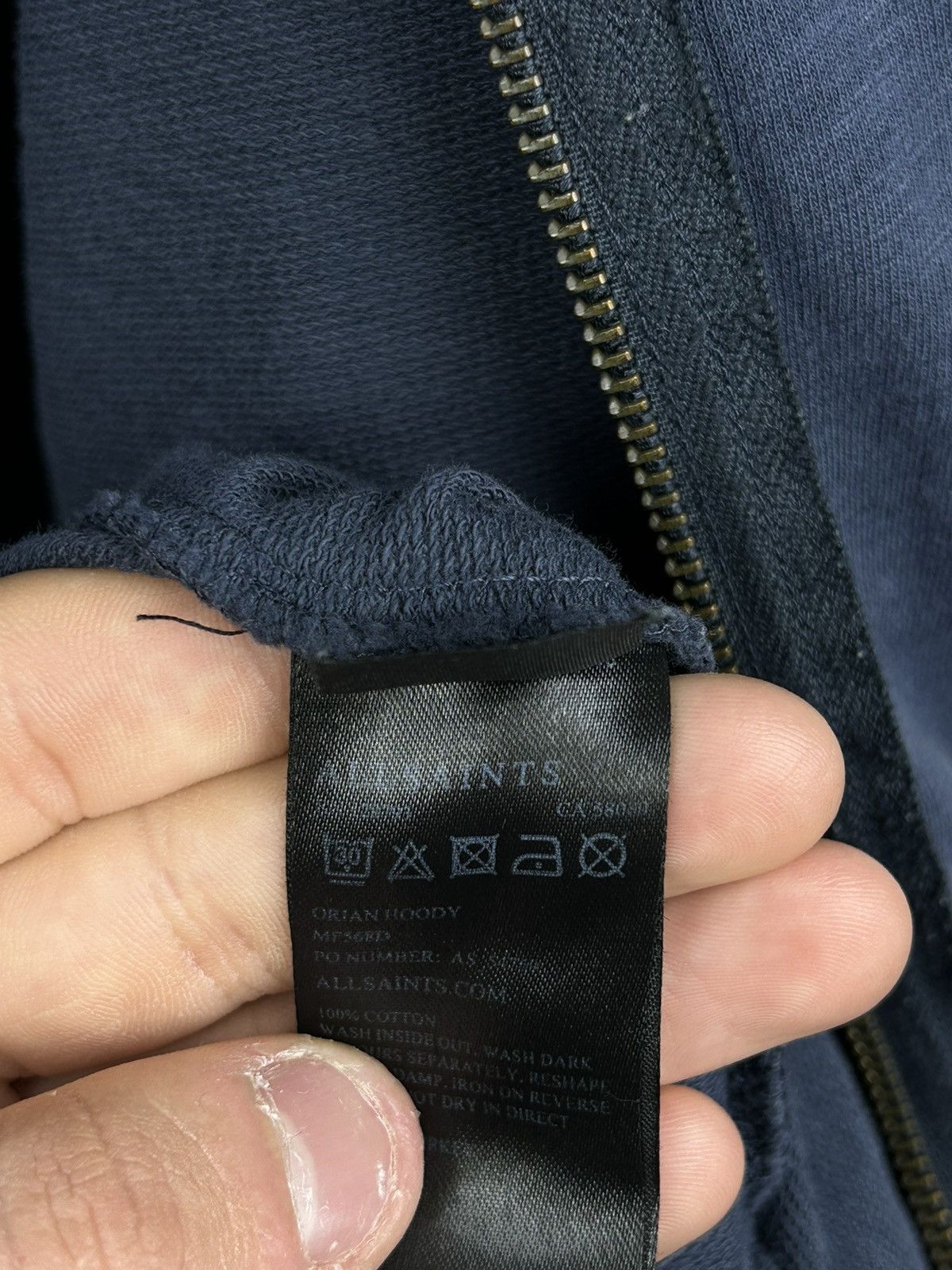 Allsaints Mens AllSaints Orian Hoodie streetwear luxury jacket ss Size US L / EU 52-54 / 3 - 10 Thumbnail