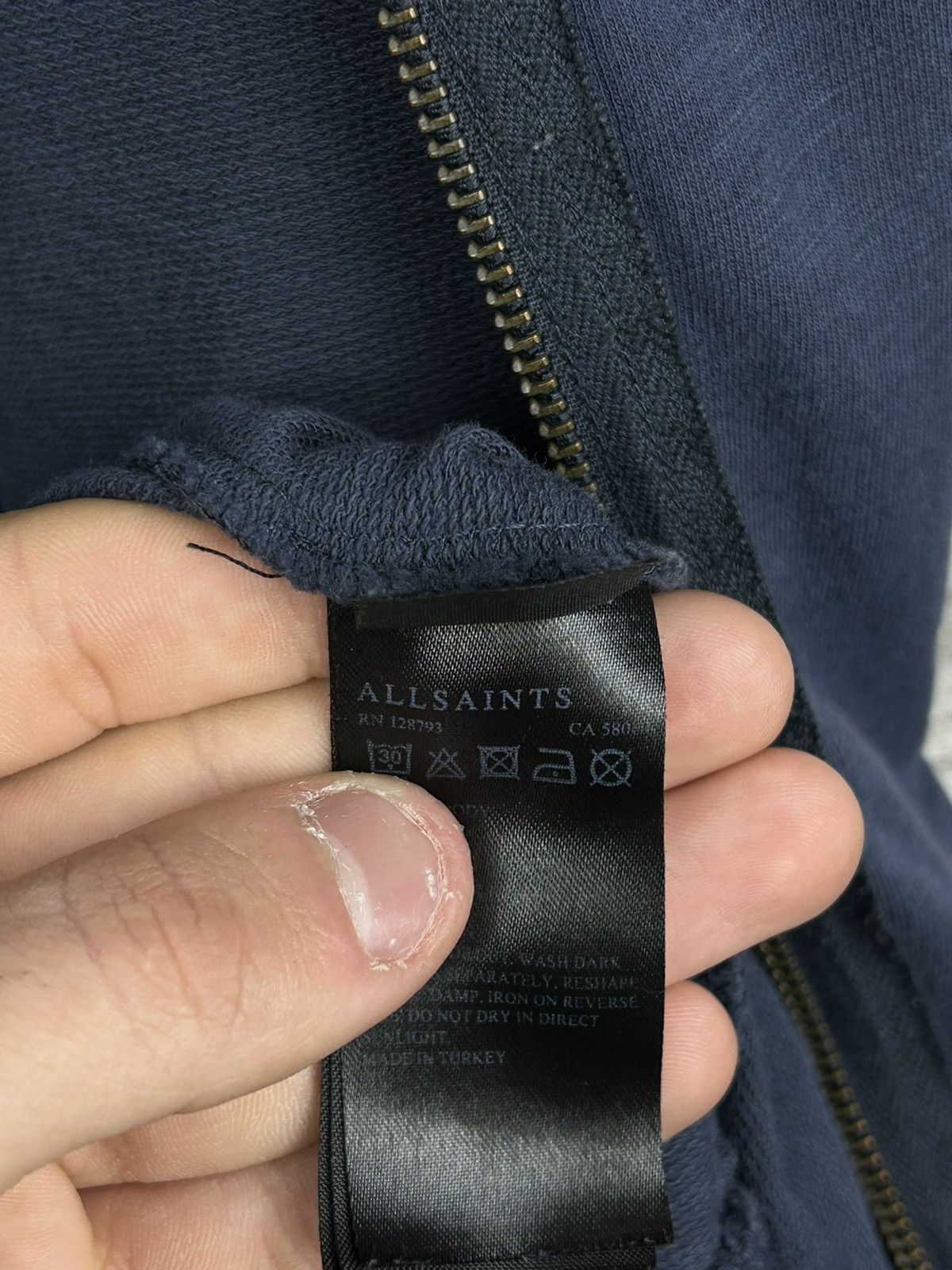 Allsaints Mens AllSaints Orian Hoodie streetwear luxury jacket ss Size US L / EU 52-54 / 3 - 9 Thumbnail