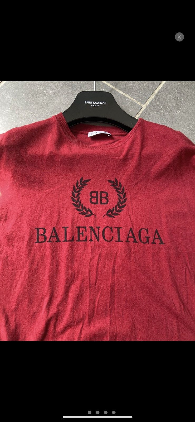 Red Balenciaga T Shirt