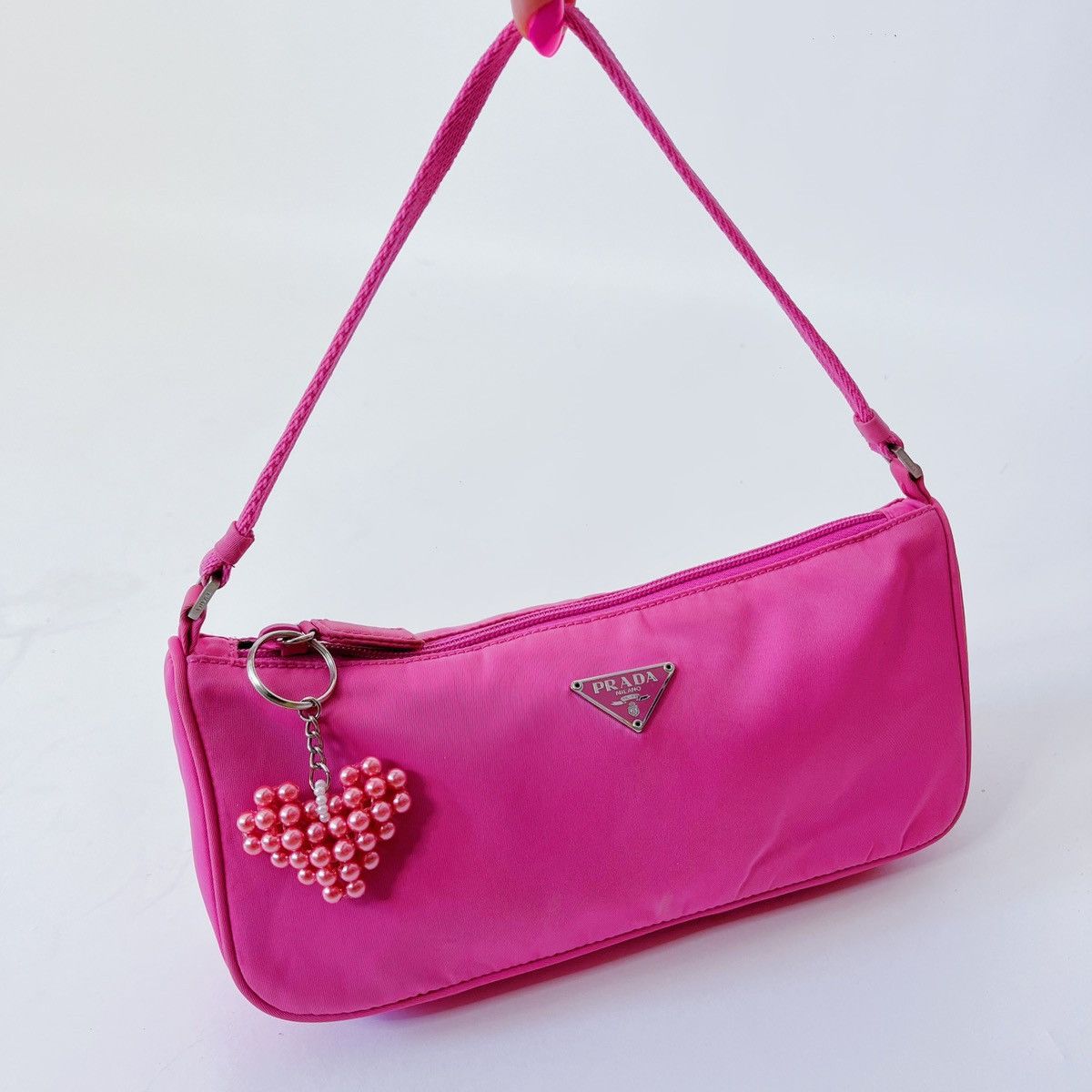 Prada PRADA PINK NYLON BAG Size ONE SIZE - 3 Thumbnail