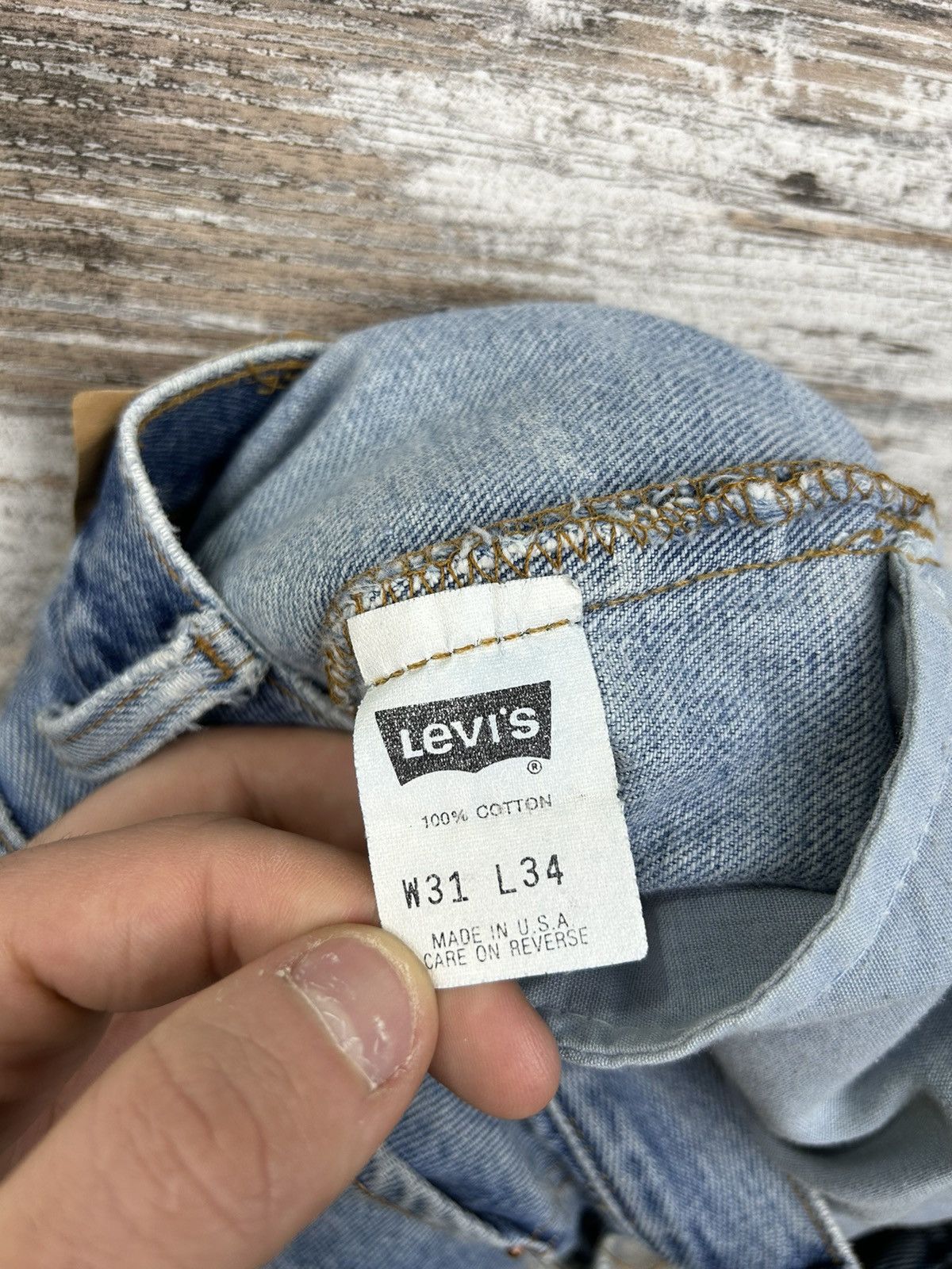 Levi's × Levi's Vintage Clothing Mens Rare Made In USA Levis jeans denim 501 size 31 vintage Size US 31 - 7 Thumbnail