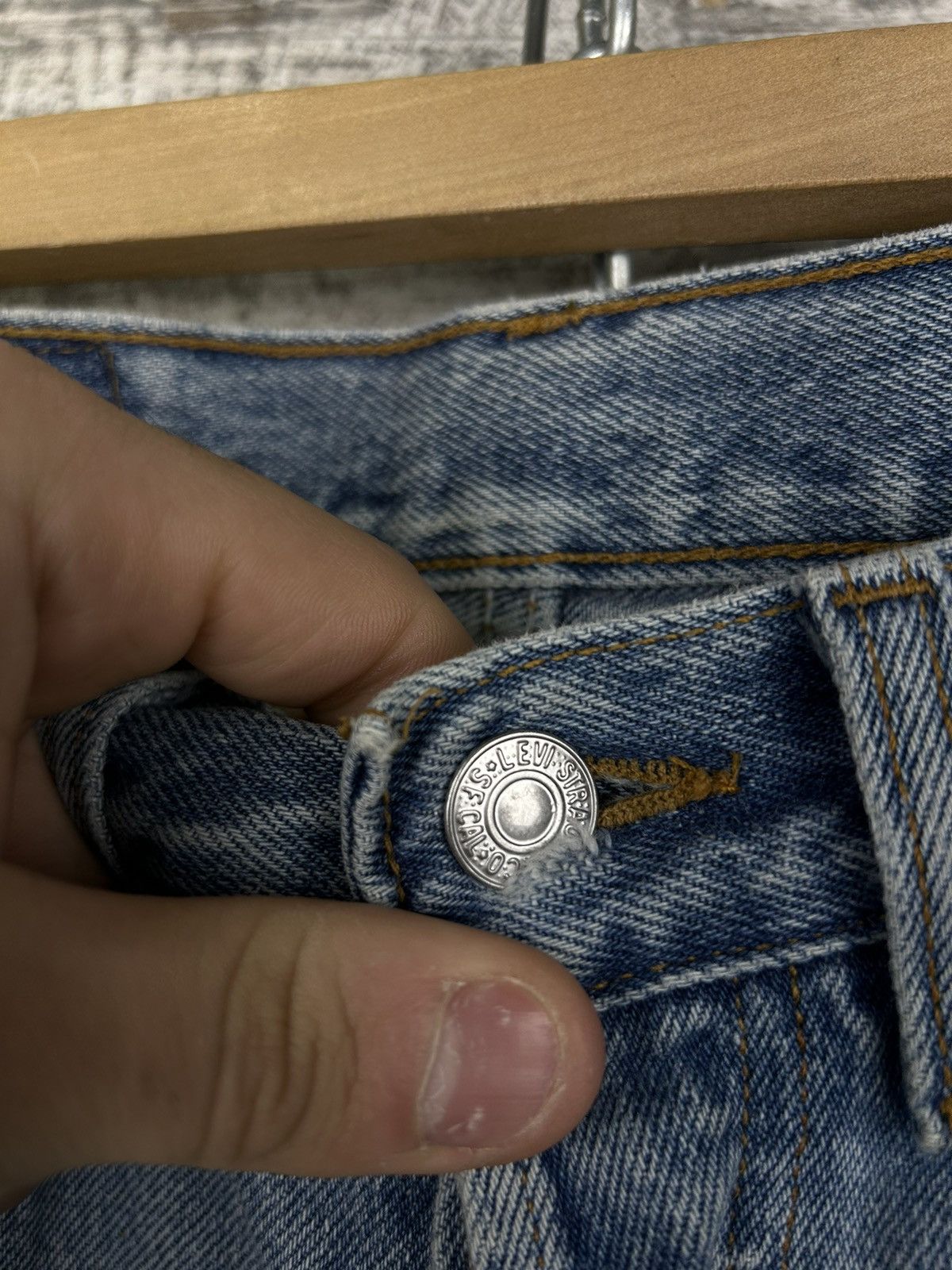 Levi's × Levi's Vintage Clothing Mens Rare Made In USA Levis jeans denim 501 size 31 vintage Size US 31 - 15 Thumbnail