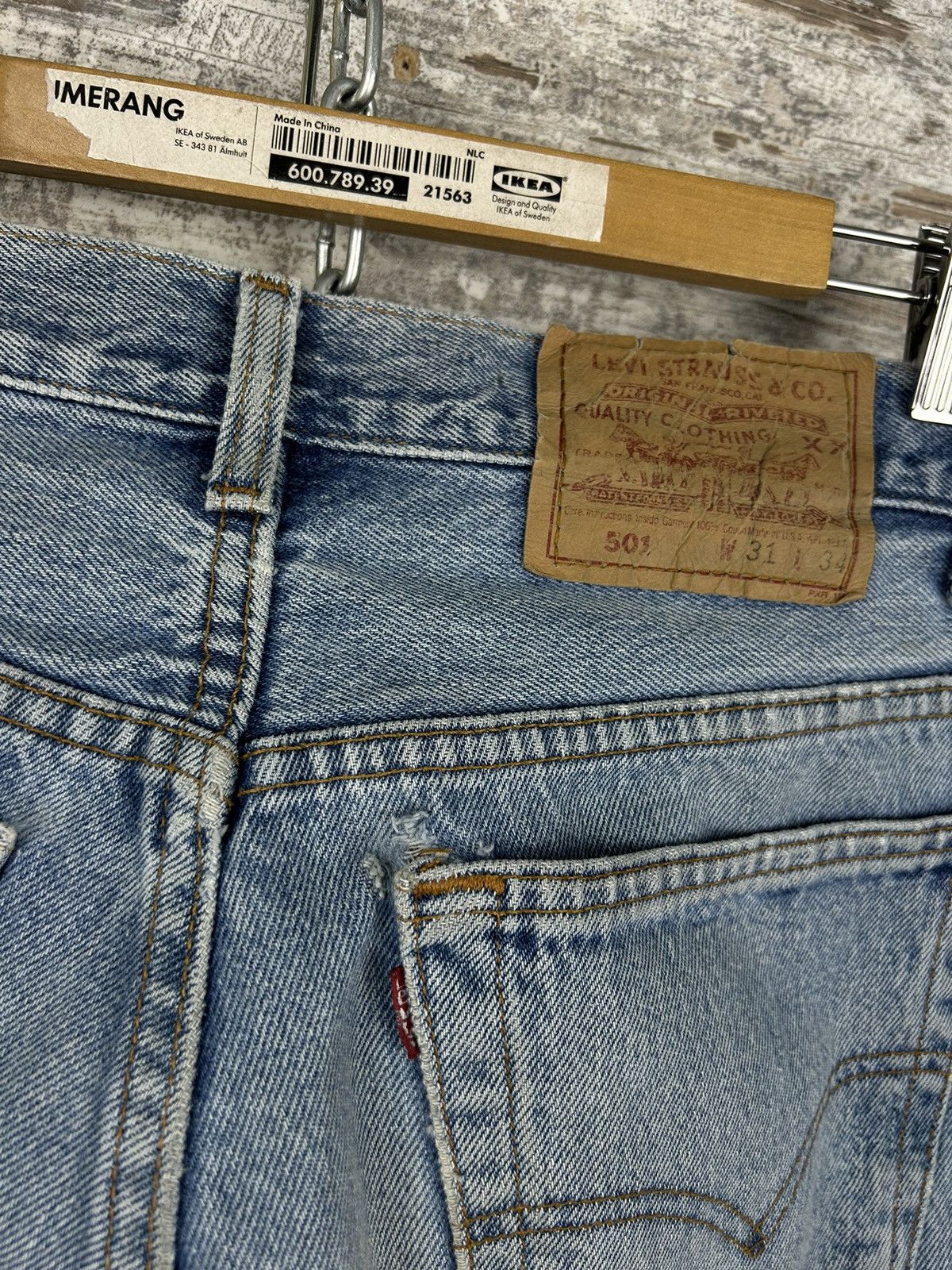 Levi's × Levi's Vintage Clothing Mens Rare Made In USA Levis jeans denim 501 size 31 vintage Size US 31 - 6 Thumbnail