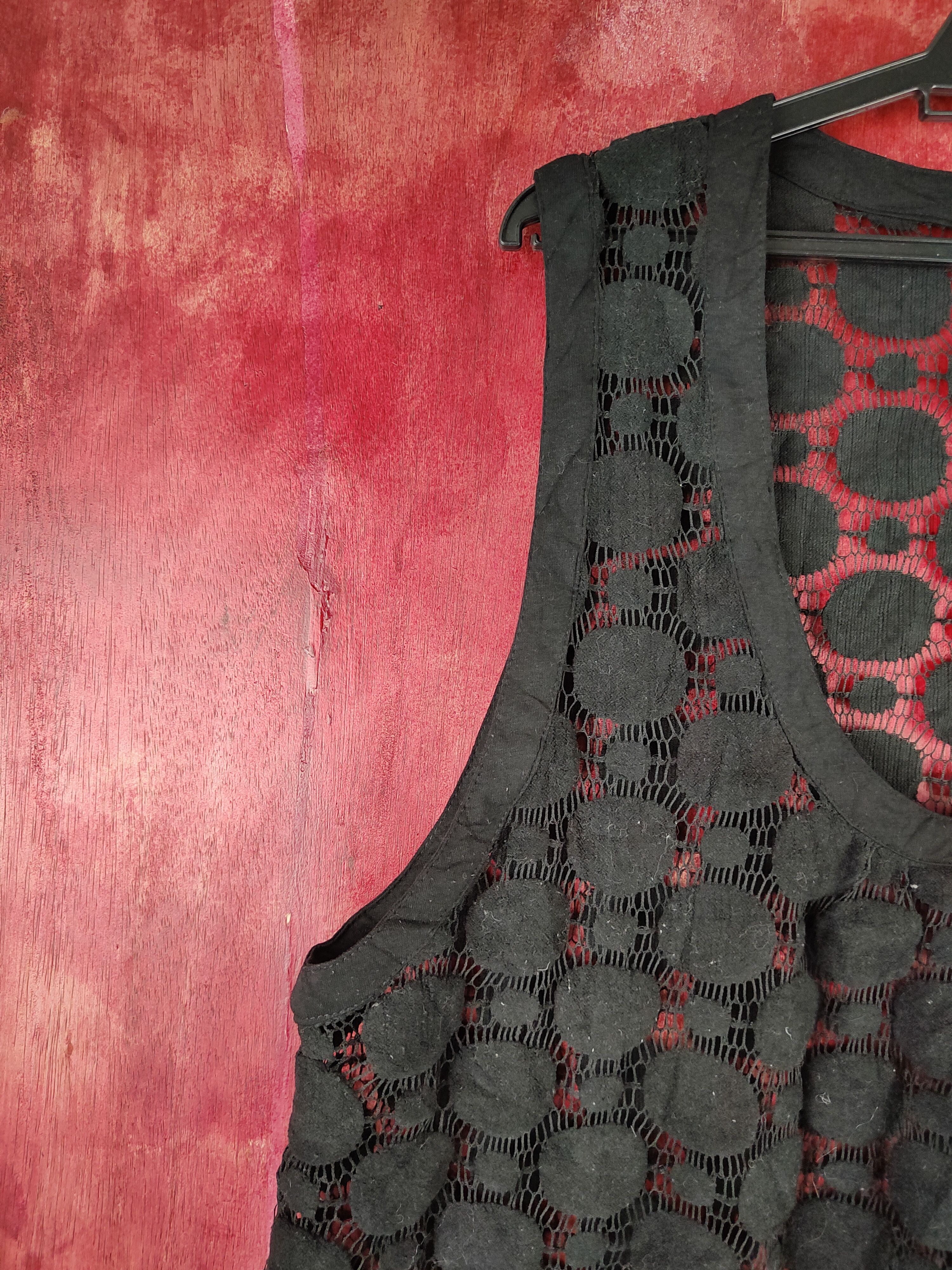 Hypebeast Japanese Brand Black Crochet Meshnet Tank Tops #S984 Size L / US 10 / IT 46 - 4 Thumbnail