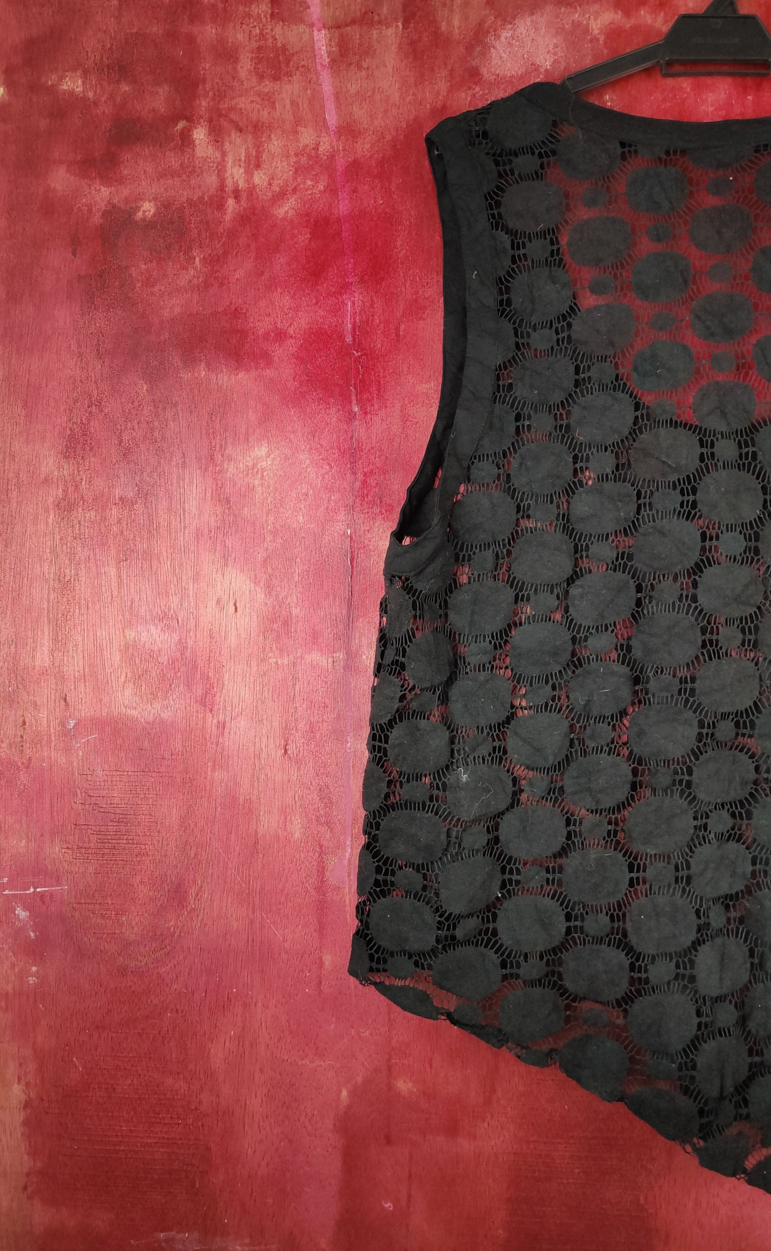 Hypebeast Japanese Brand Black Crochet Meshnet Tank Tops #S984 Size L / US 10 / IT 46 - 9 Thumbnail