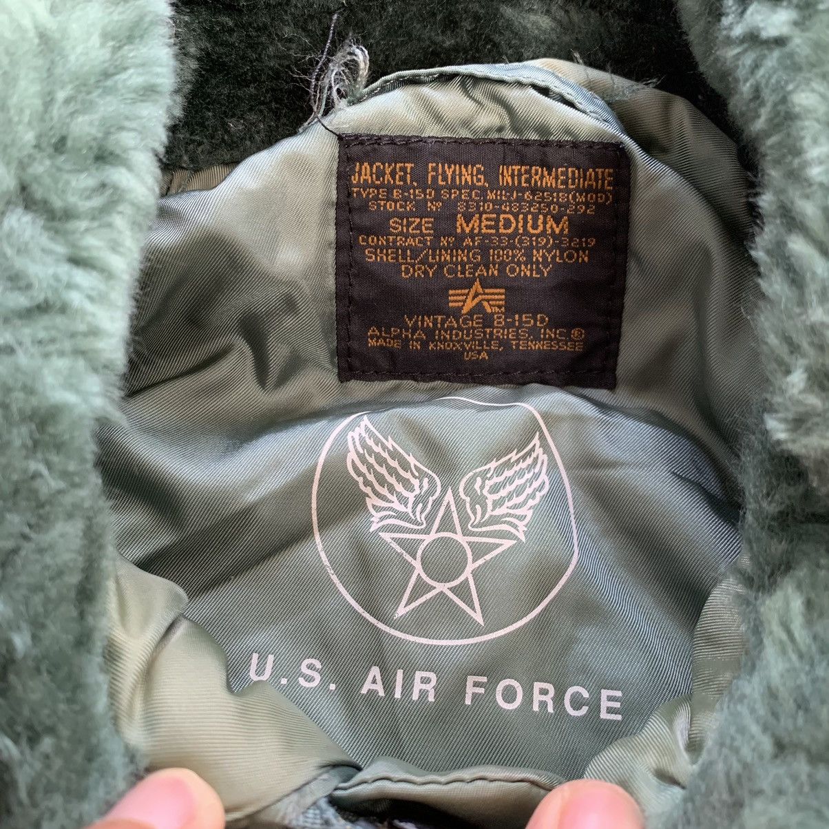 Alpha Industries Vintage US Army Air Force B-15D Bomber Jacket Size US L / EU 52-54 / 3 - 4 Thumbnail
