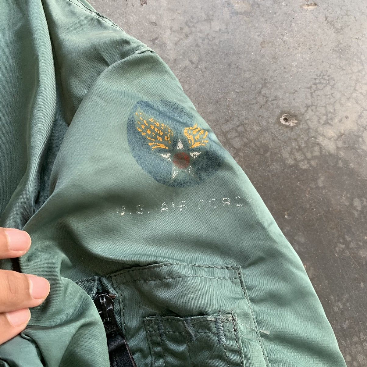 Alpha Industries Vintage US Army Air Force B-15D Bomber Jacket Size US L / EU 52-54 / 3 - 3 Thumbnail