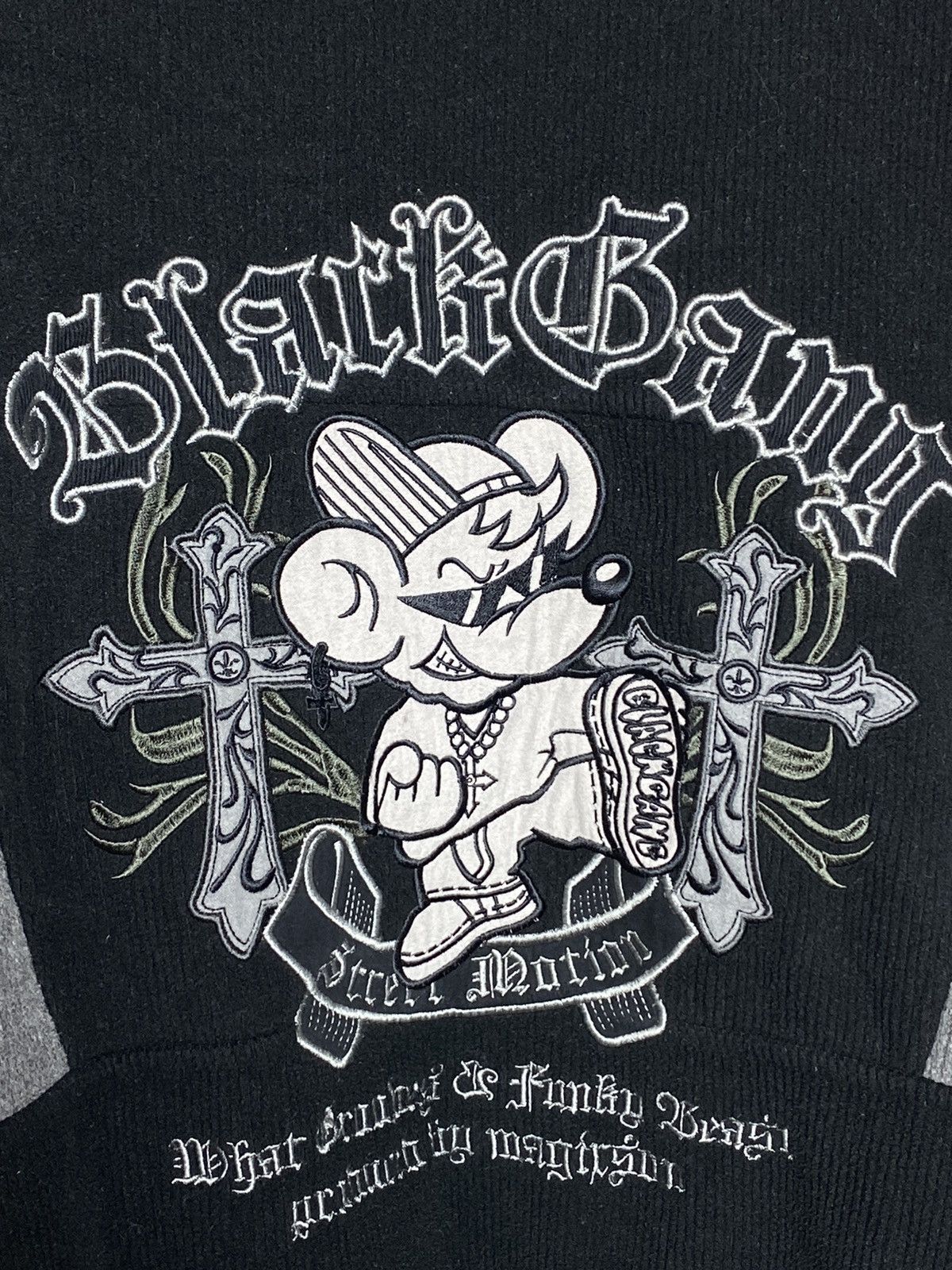 Vintage Black Gang Embroidered Crewneck