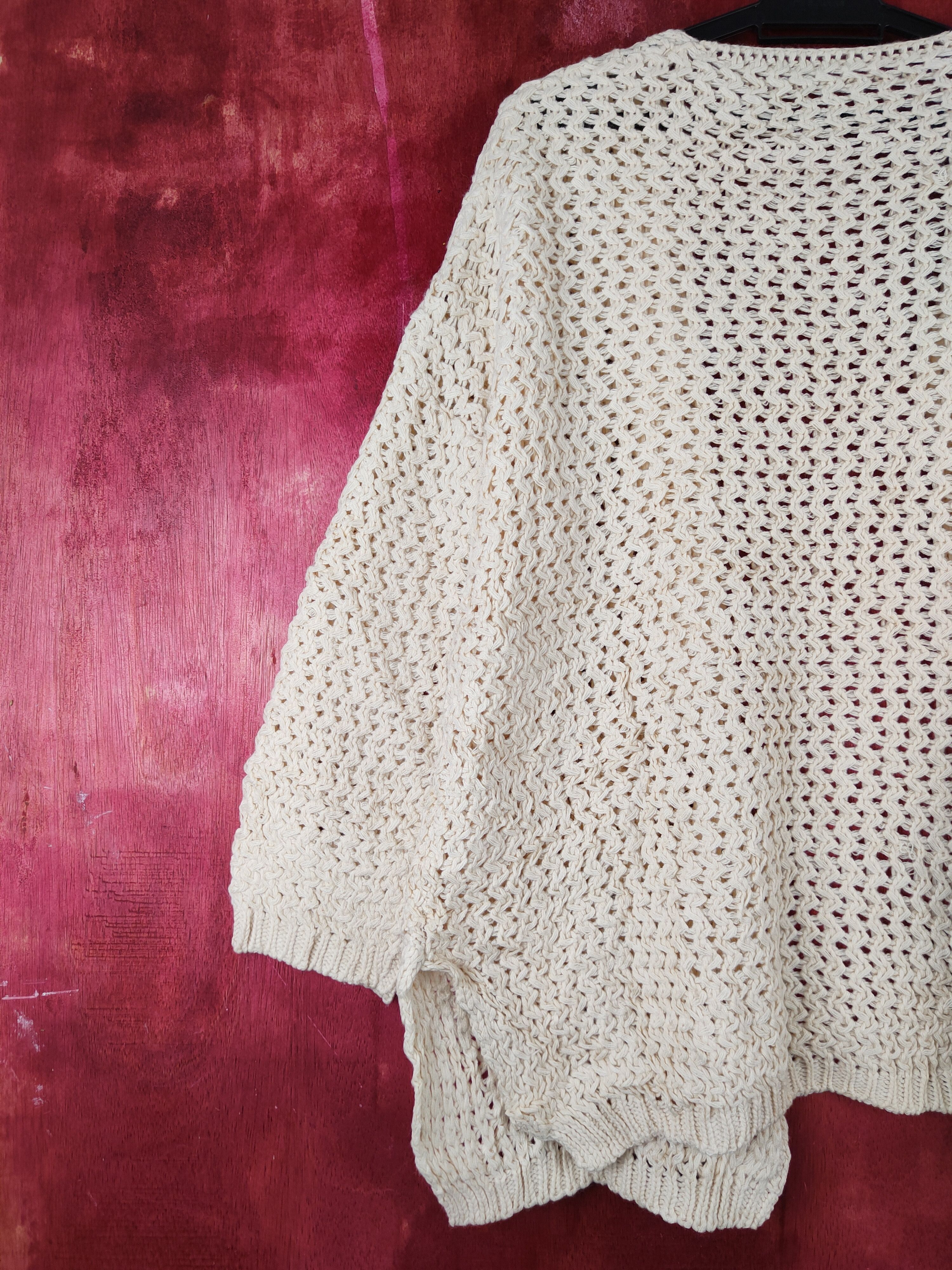Grailed Japanese Brand Cream Crochet Meshnet Knitwear Cardigan #S990 Size XL / US 12-14 / IT 48-50 - 8 Thumbnail