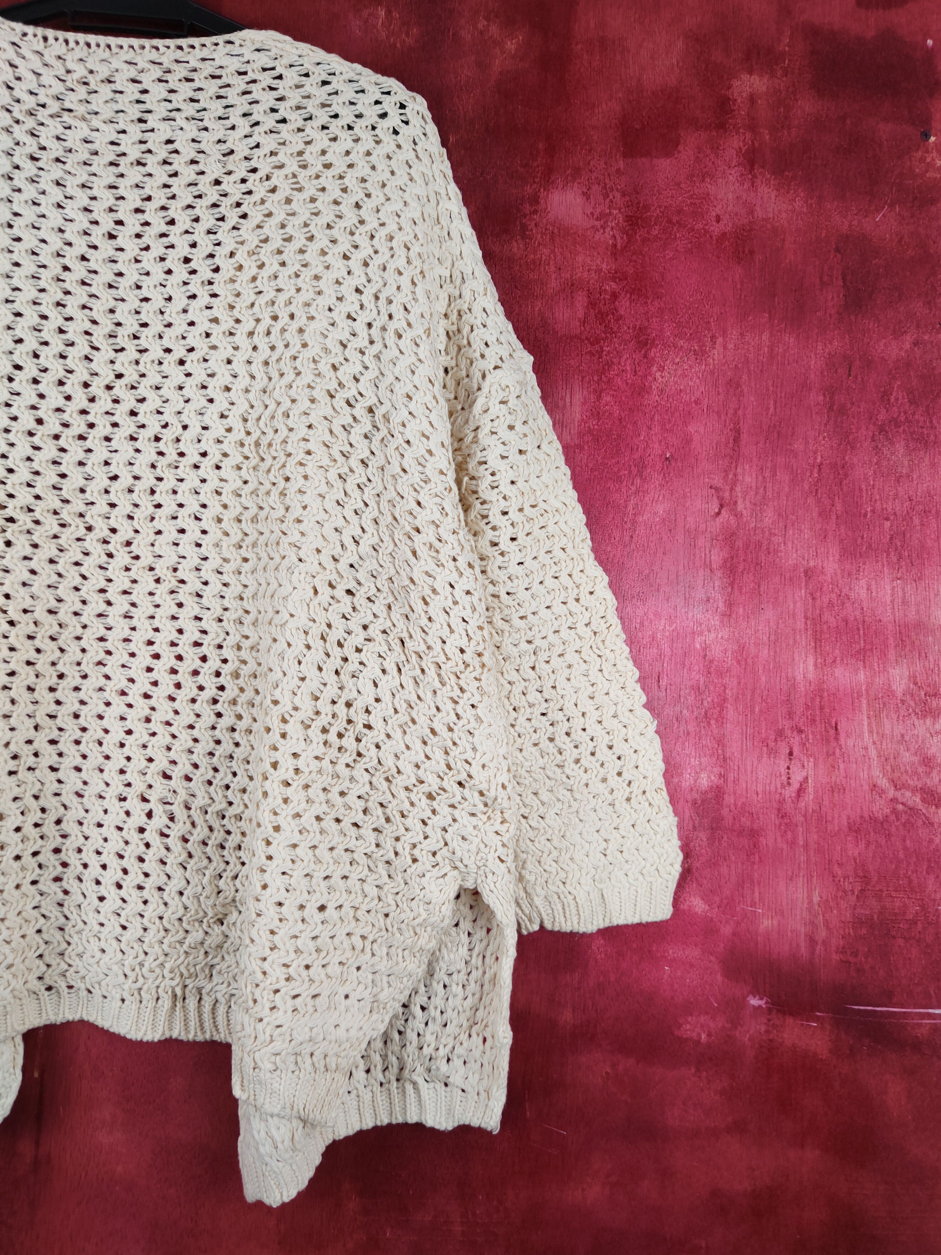 Grailed Japanese Brand Cream Crochet Meshnet Knitwear Cardigan #S990 Size XL / US 12-14 / IT 48-50 - 9 Thumbnail