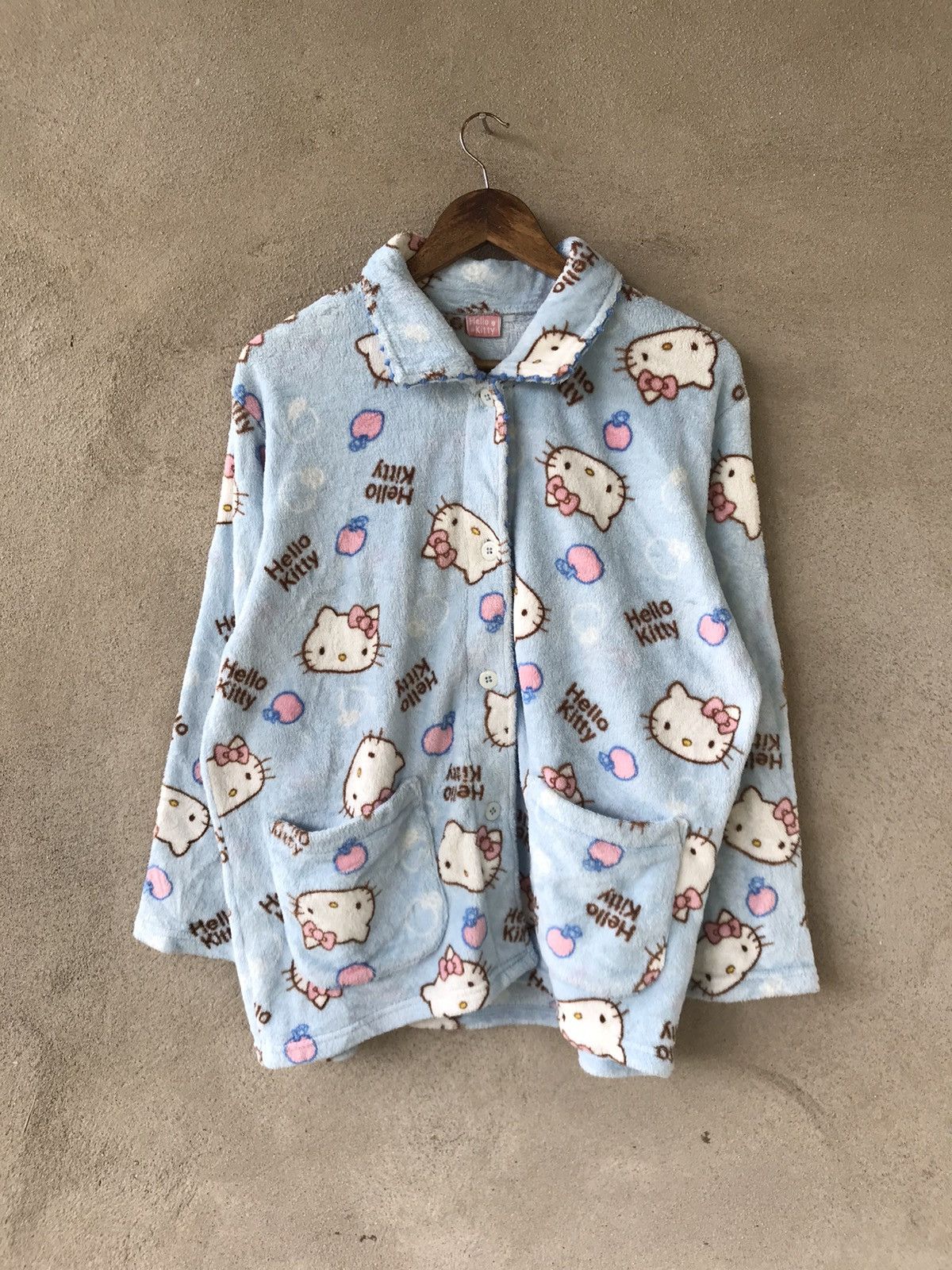 Cartoon Network × Vintage HELLO KITTY FLEECE PAJAMAS Size L / US 10 / IT 46 - 2 Thumbnail