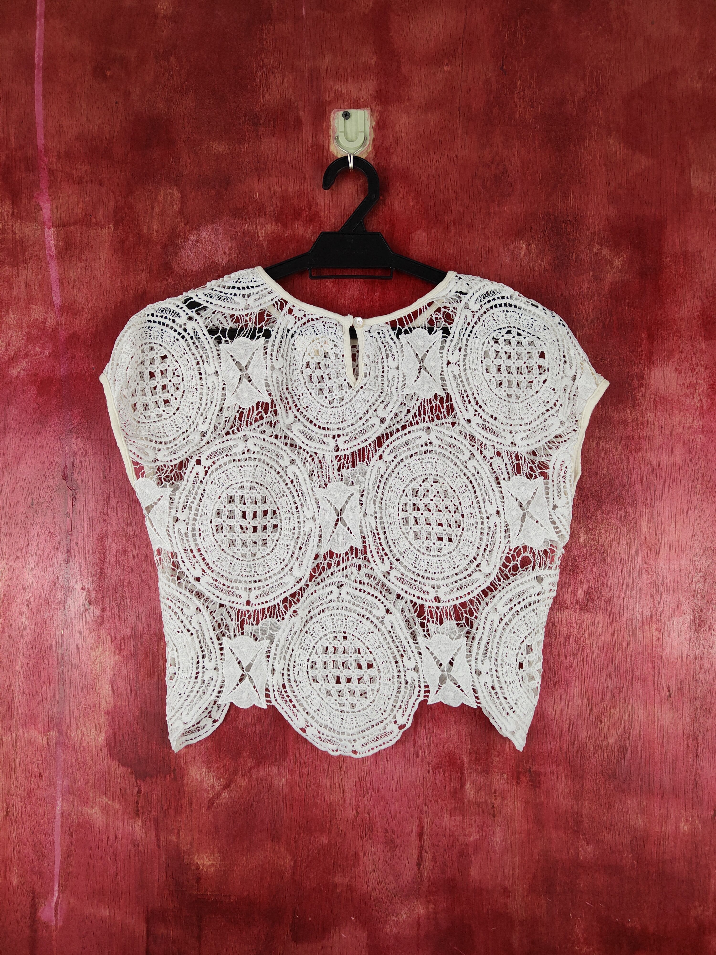 Grailed Gum White Crochet Meshnet Crop Tops #S1000 Size S / US 4 / IT 40 - 6 Thumbnail