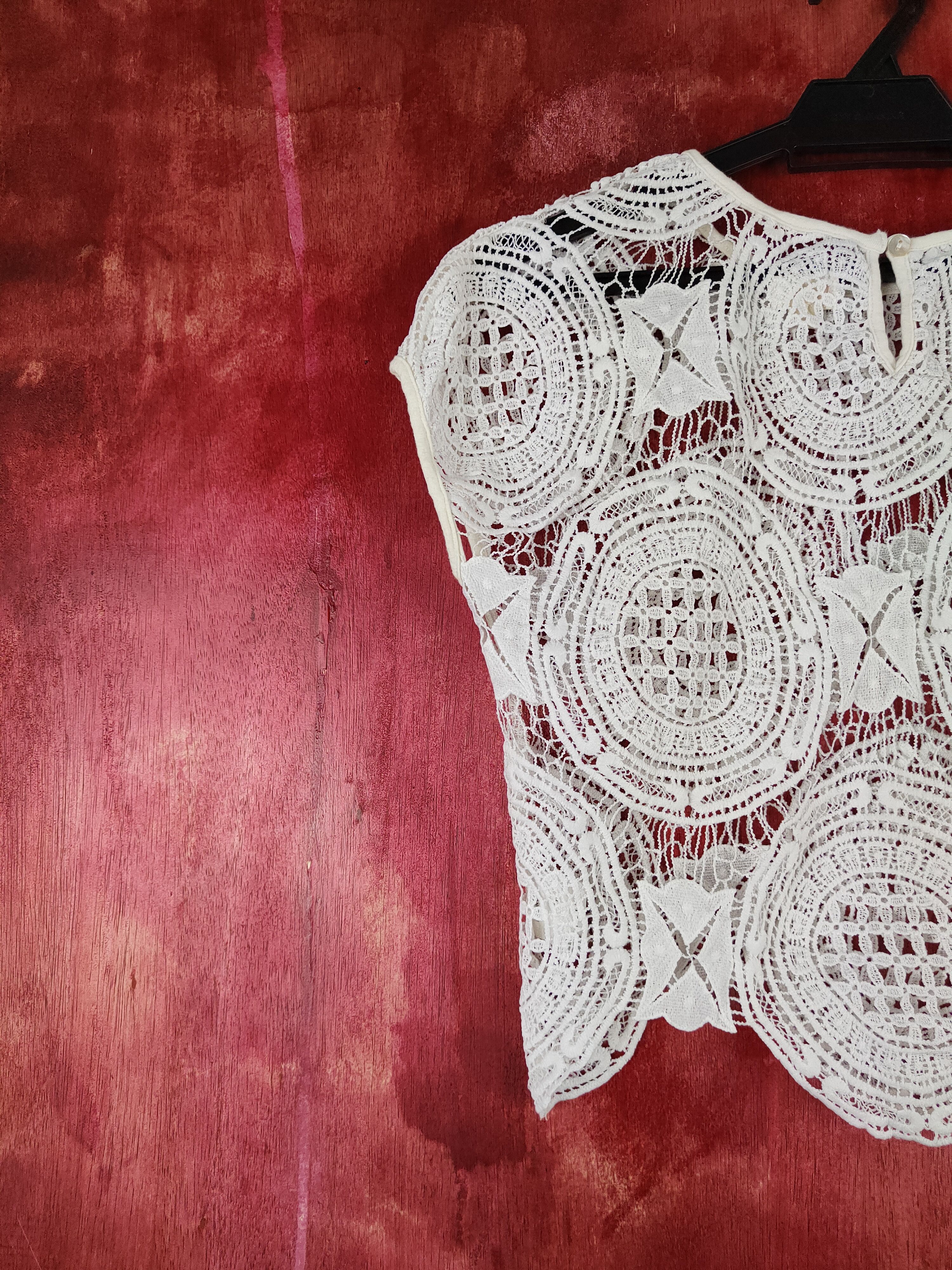 Grailed Gum White Crochet Meshnet Crop Tops #S1000 Size S / US 4 / IT 40 - 7 Thumbnail