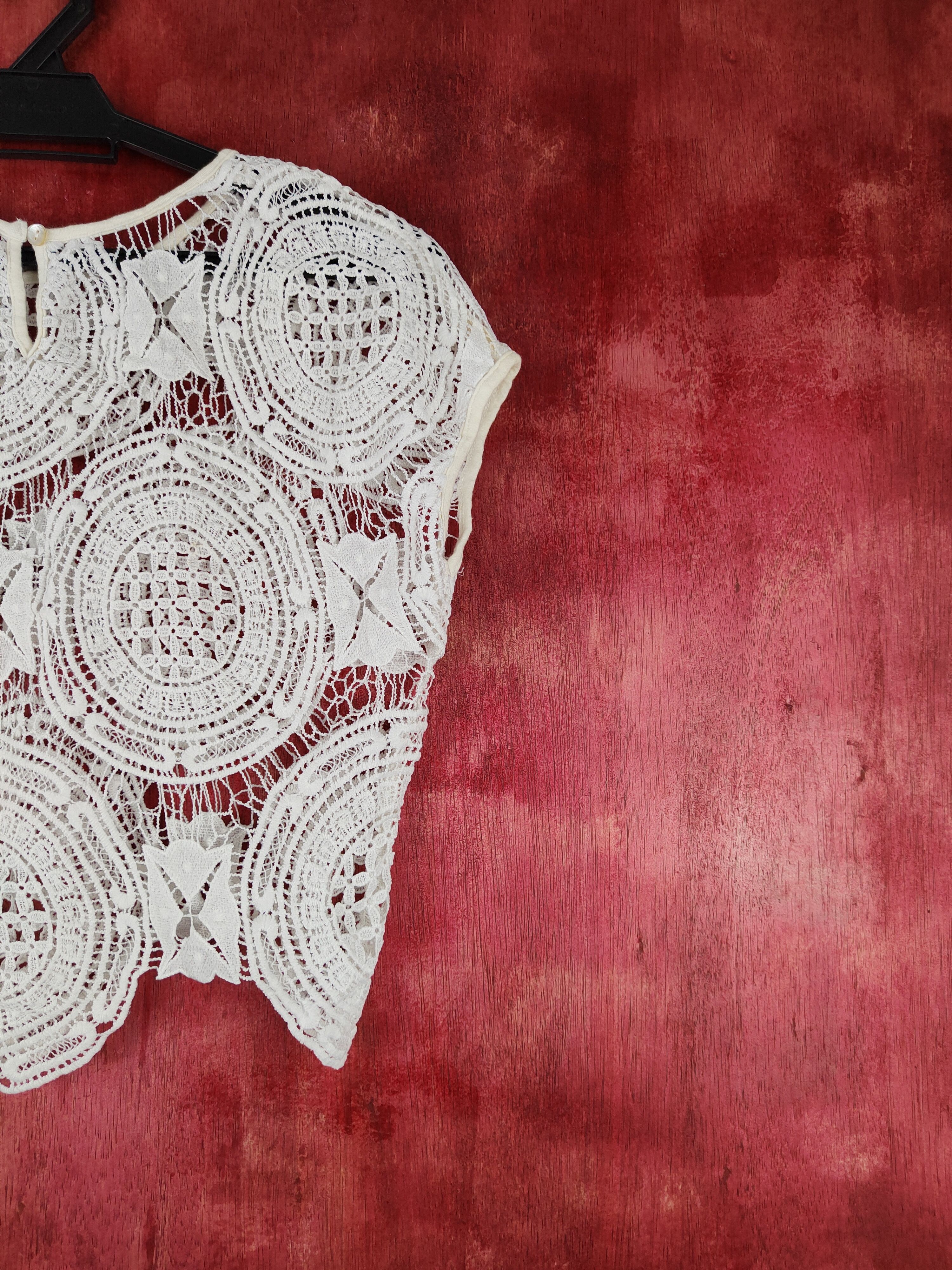 Grailed Gum White Crochet Meshnet Crop Tops #S1000 Size S / US 4 / IT 40 - 8 Thumbnail