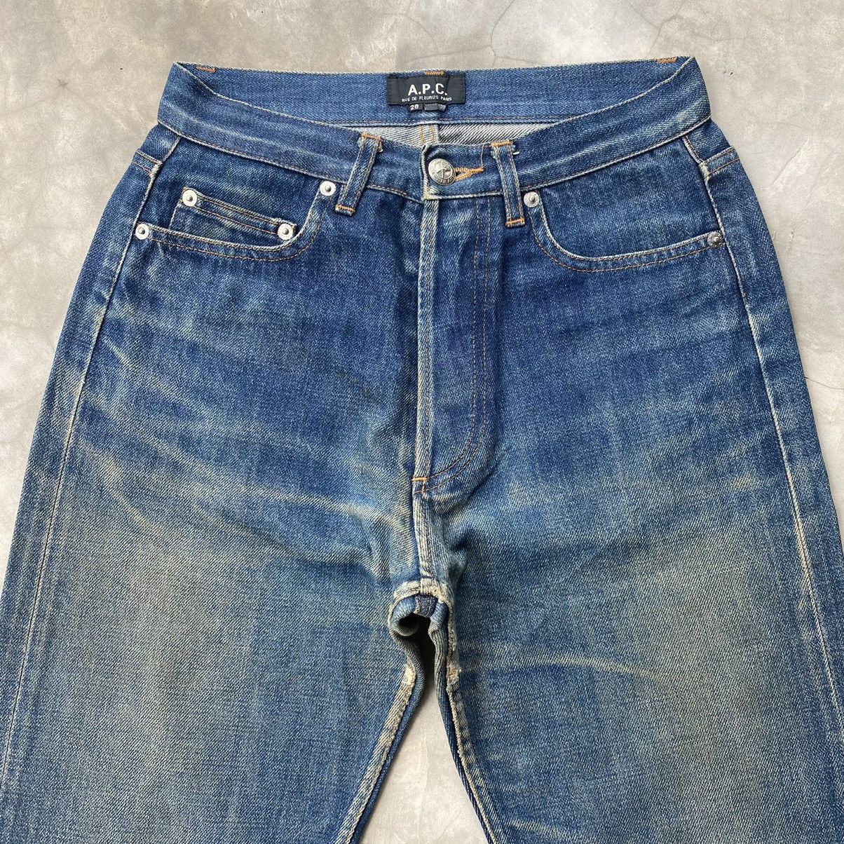 A.P.C. × Japanese Brand × Vintage APC jeans reu de fleurus Paris blue faded Size 26" / US 2 / IT 38 - 6 Thumbnail