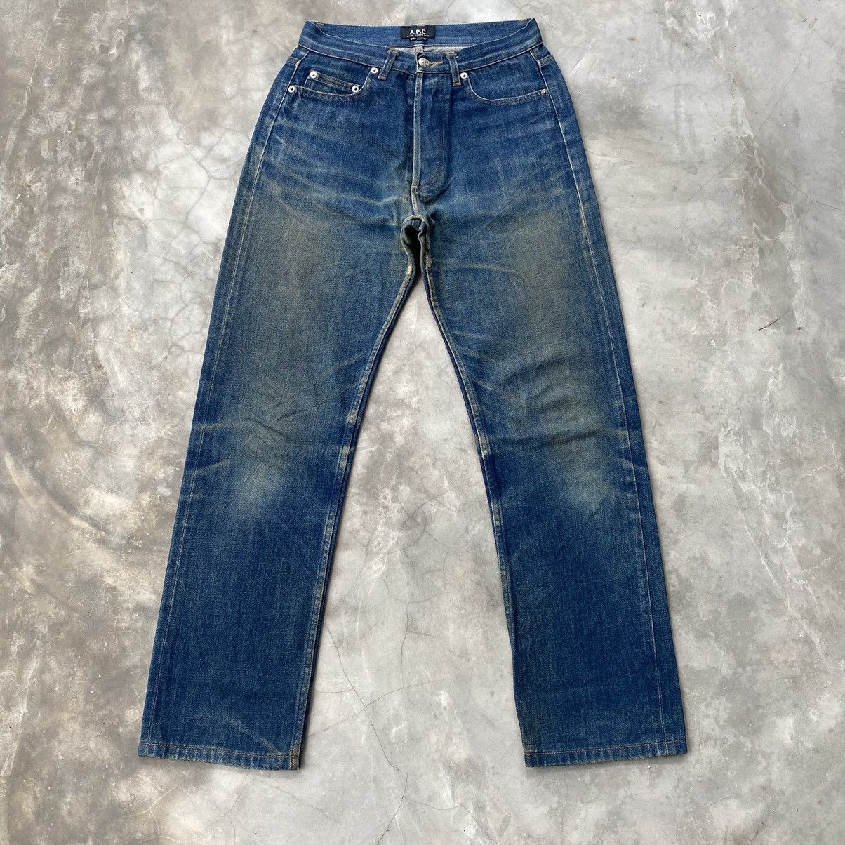 A.P.C. × Japanese Brand × Vintage APC jeans reu de fleurus Paris blue faded Size 26" / US 2 / IT 38 - 4 Thumbnail