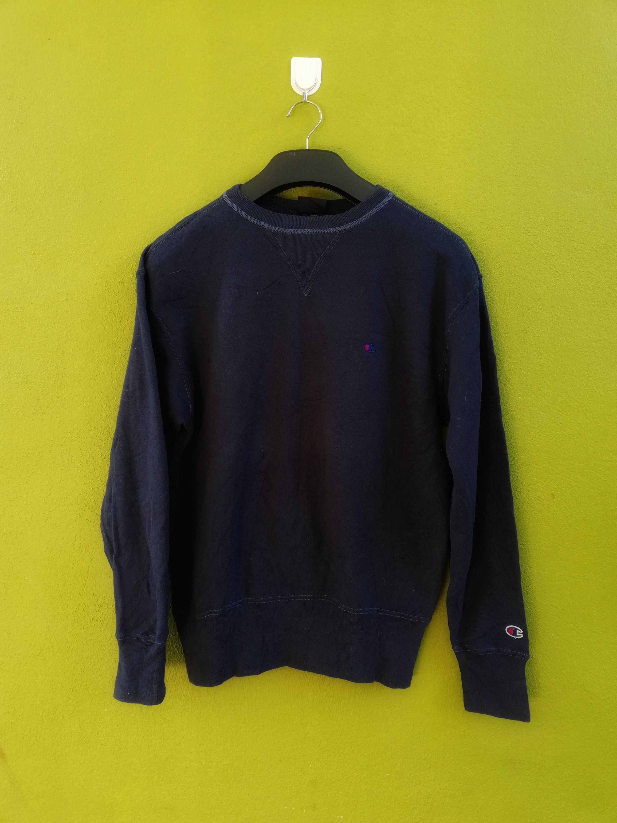 Champion navy jumper best sale