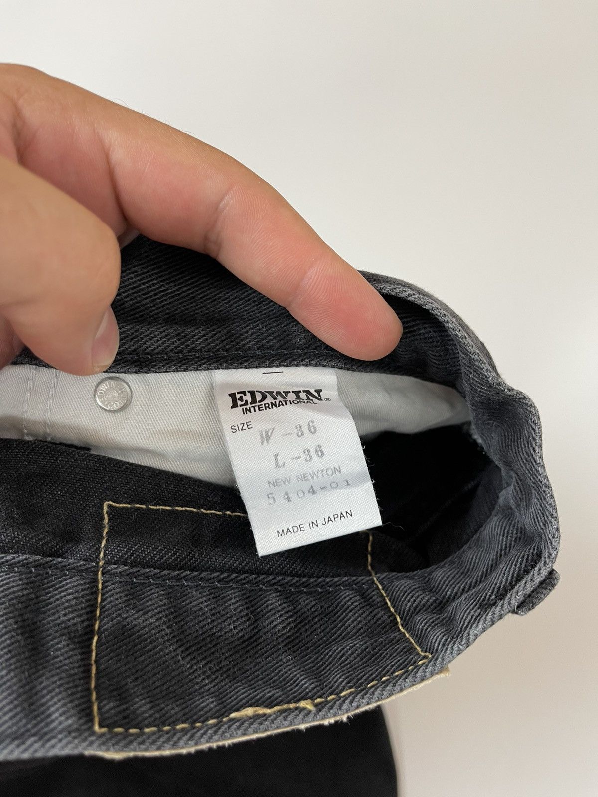 Edwin Edwin new newton vintage 90s black grey made in Japan jeans Size US 34 / EU 50 - 8 Thumbnail