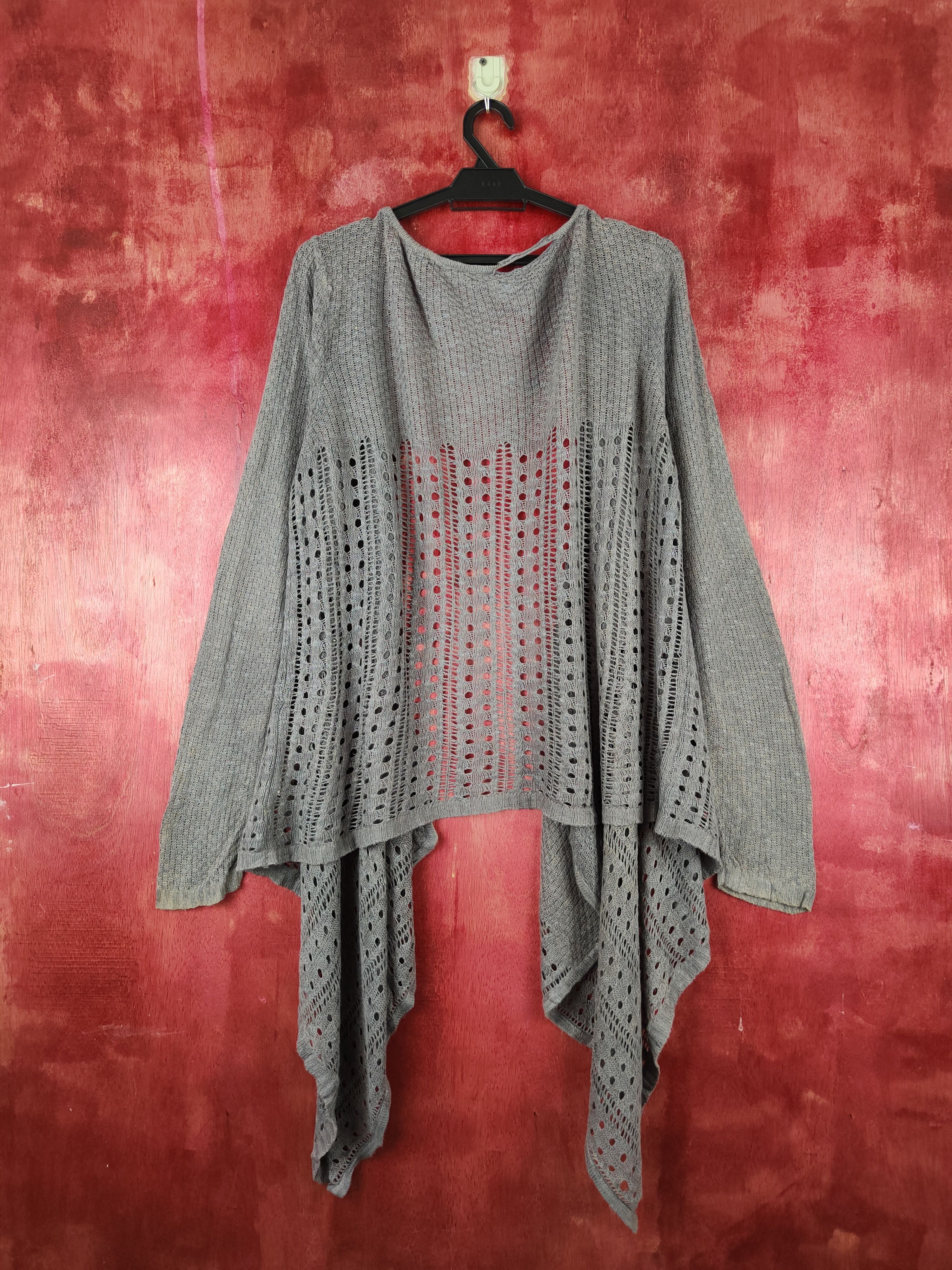 Japanese Brand Japanese Brand Dark Gray Crochet Meshnet Cardigan #S1006 Size L / US 10 / IT 46 - 10 Thumbnail